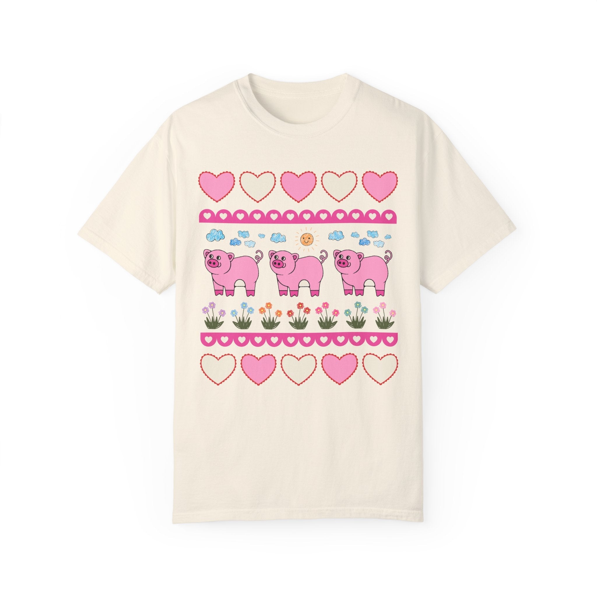 Adorable Floral Pig Tee Shirt - Opal and June