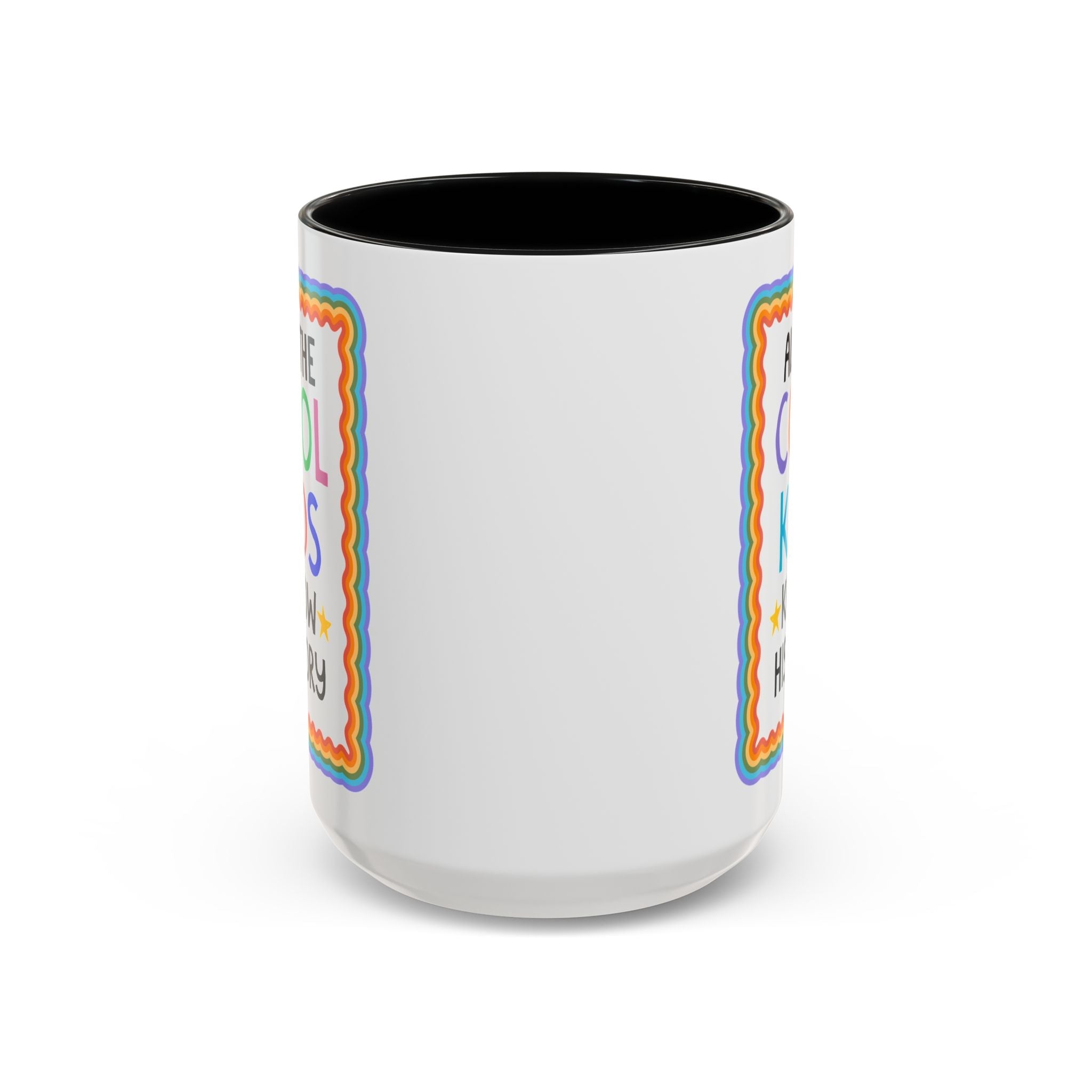 All the Cool Kids Know History: Cute Bookish Coffee Mug for Historian or History Teacher, 15 Oz Coffee Mug for Nonfiction Reader - Opal and June