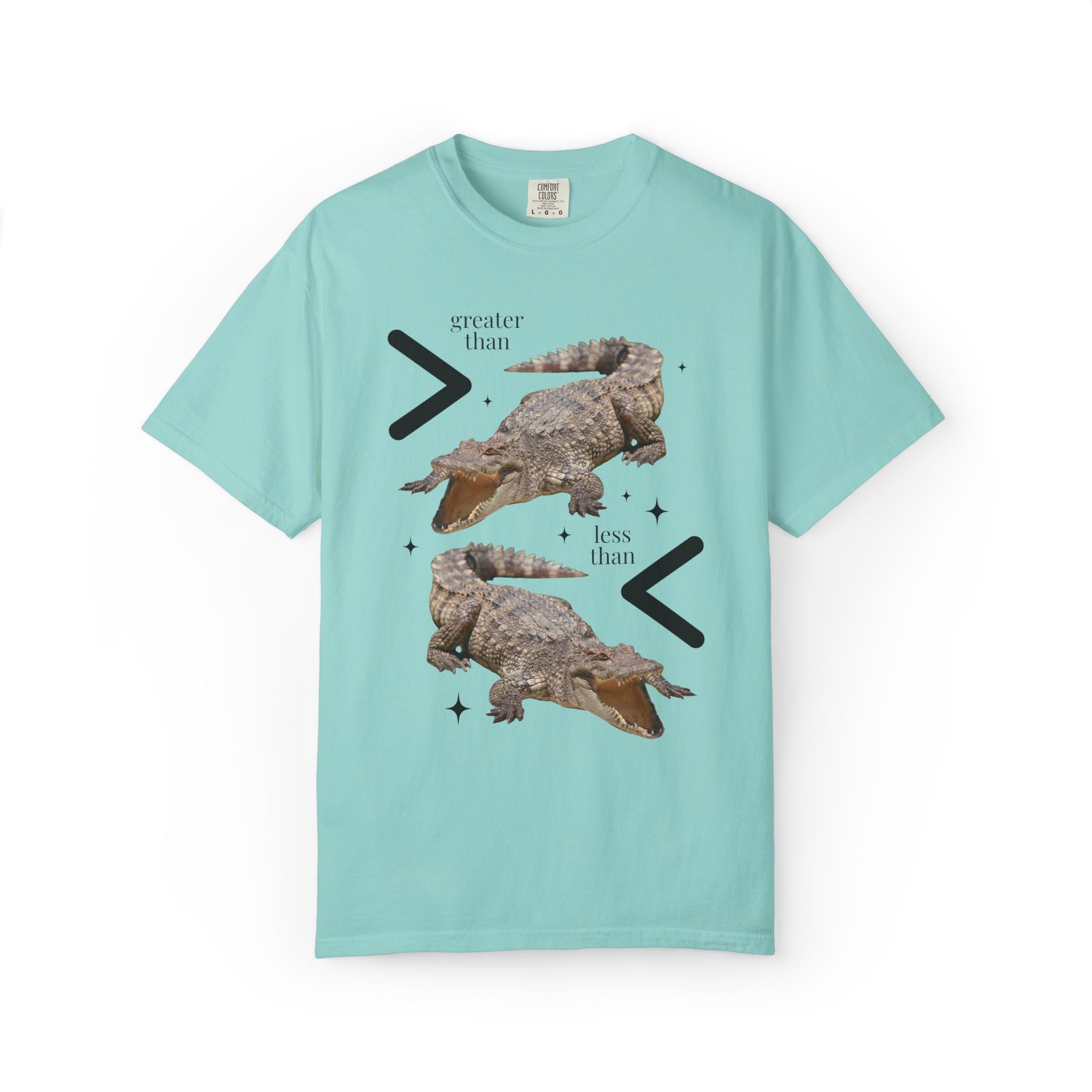 Alligator Math Teacher Tee Shirt, First Grade Teacher, Cute Matching Elementary Math Teacher Tee: Less Than Greater Than 2nd Grade Math Tee - Opal and June