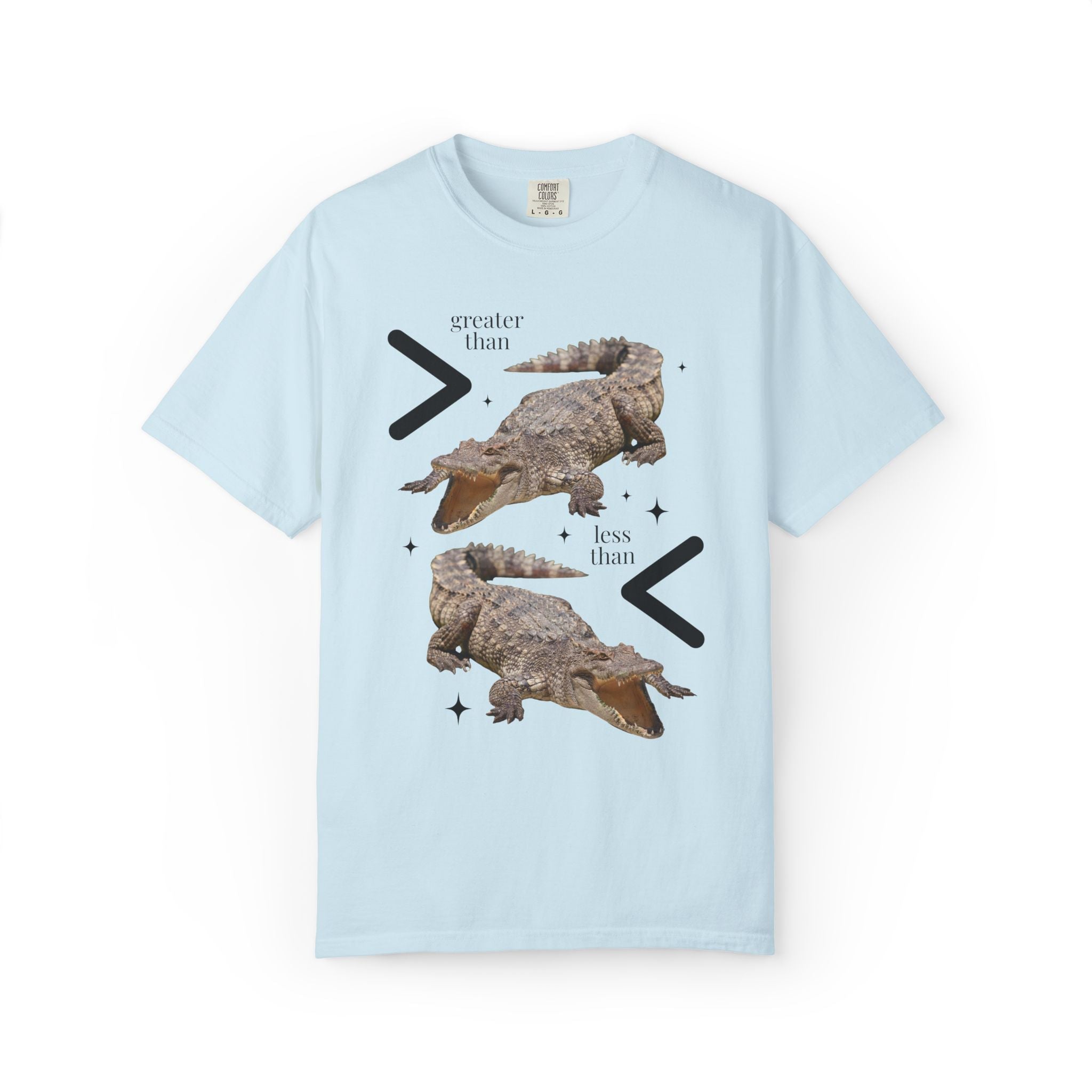 Alligator Math Teacher Tee Shirt, First Grade Teacher, Cute Matching Elementary Math Teacher Tee: Less Than Greater Than 2nd Grade Math Tee - Opal and June