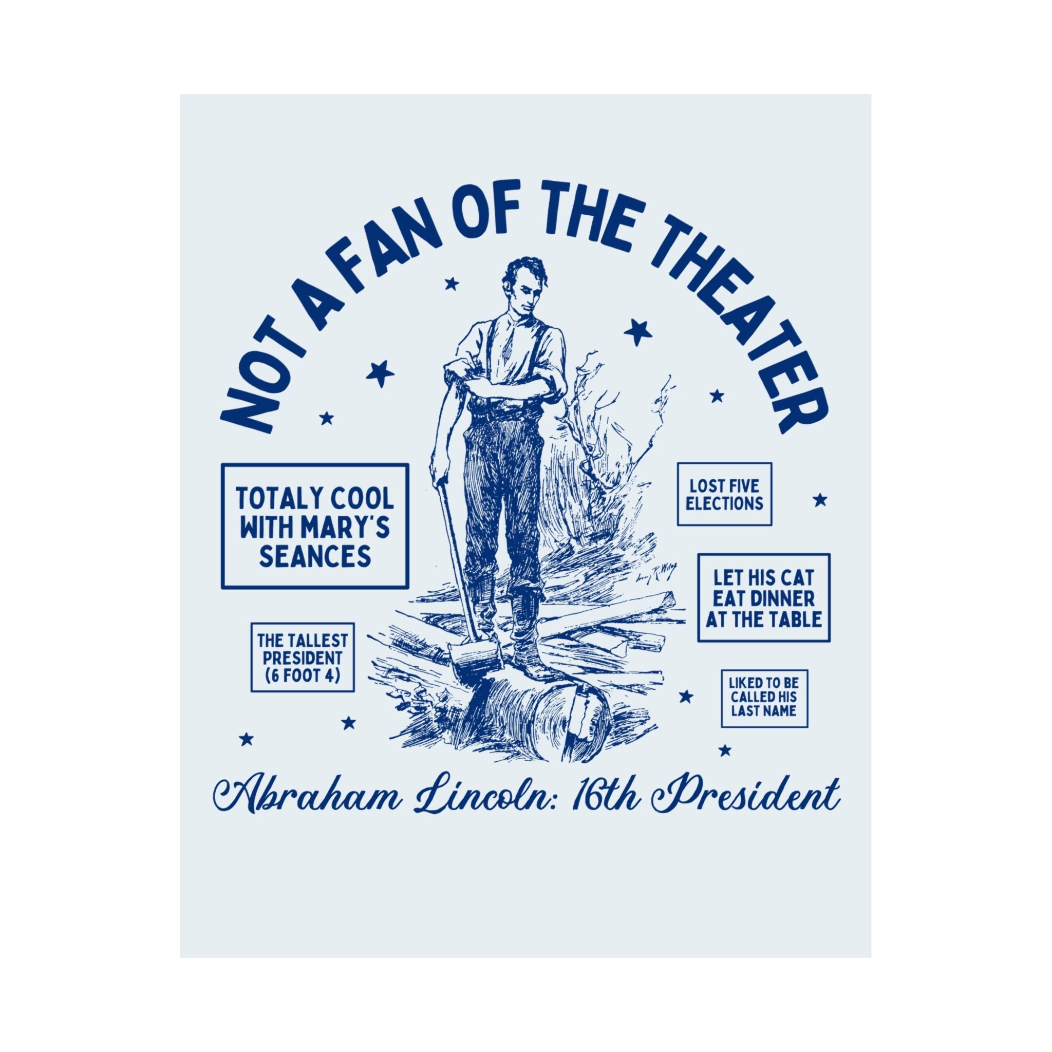 American History Poster Print: Abraham Lincoln - Opal and June