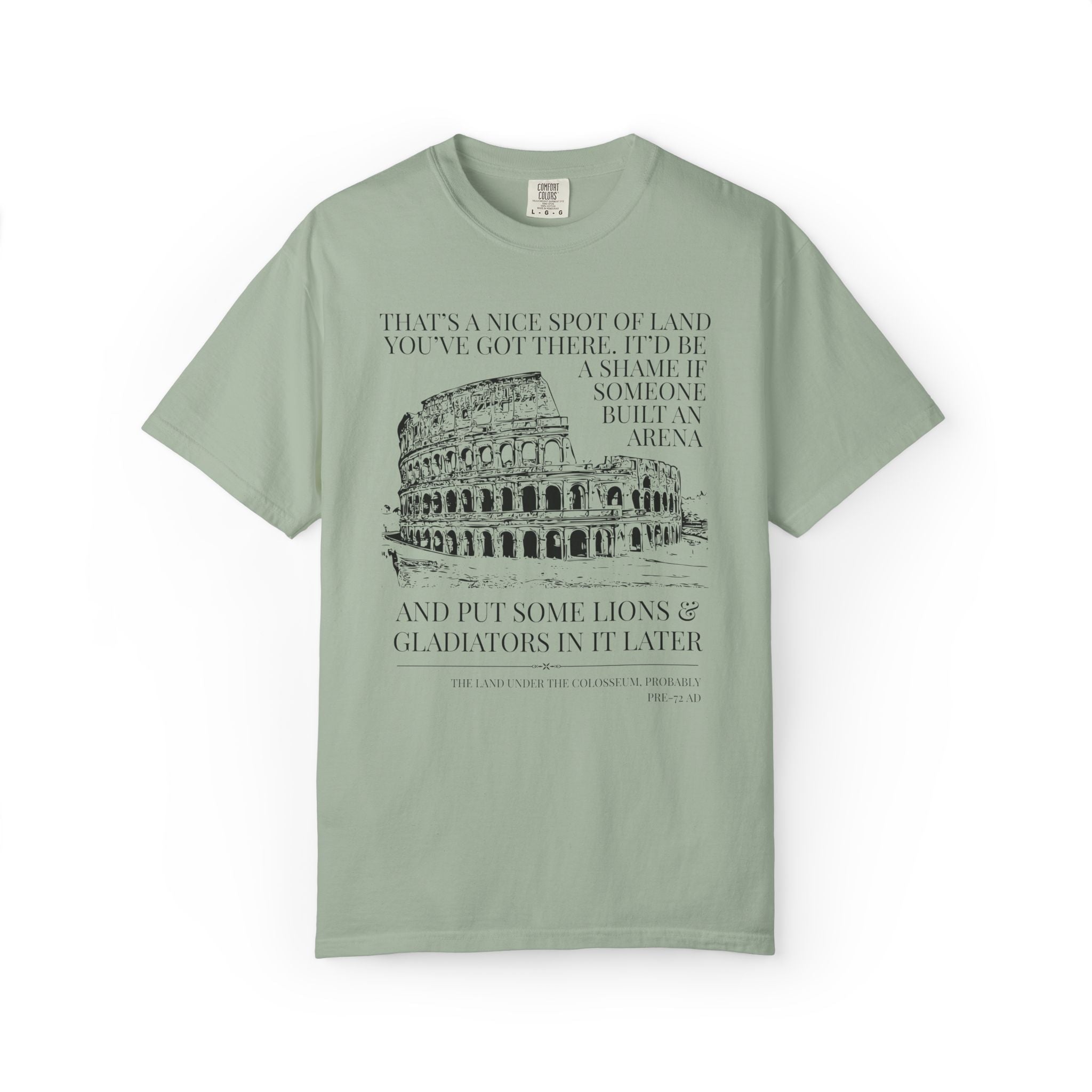 Ancient Roman History Buff Tee Shirt, World History, Rome Gladiators and Colosseum History Lover Tee, High School History Department Tee - Opal and June