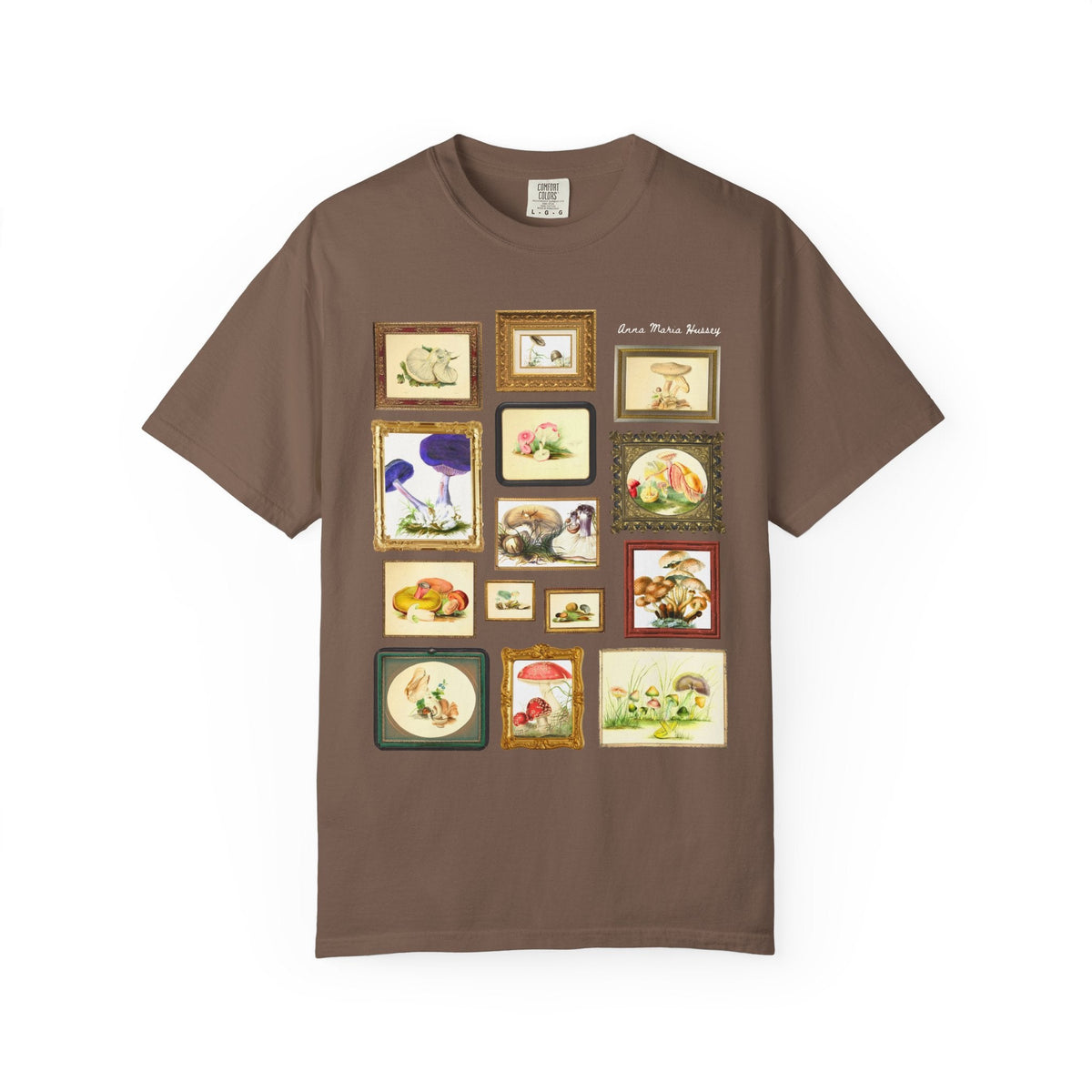 Anna Maria Hussey Art History Tee Shirt for Mushroom Lover or Mycologist, 19th Century Women in STEM, 1800s Scientific British Illustrator - Opal and June