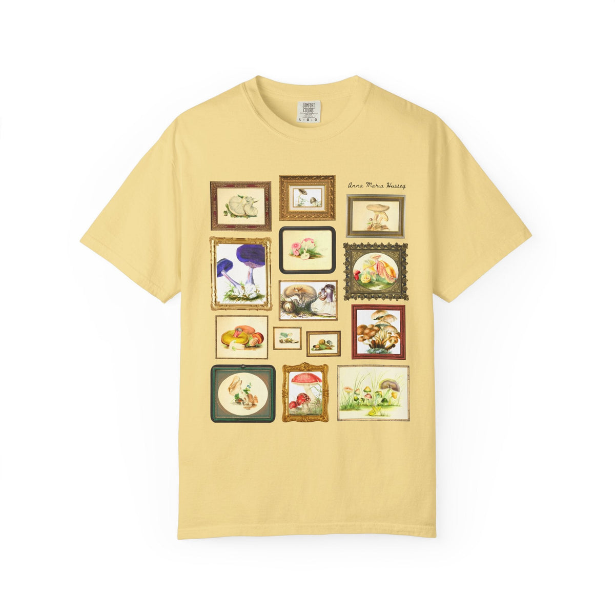 Anna Maria Hussey Art History Tee Shirt for Mushroom Lover or Mycologist, 19th Century Women in STEM, 1800s Scientific British Illustrator - Opal and June