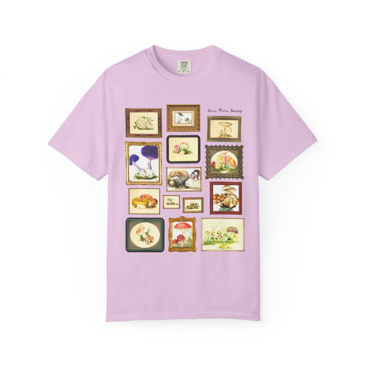 Anna Maria Hussey Art History Tee Shirt for Mushroom Lover or Mycologist, 19th Century Women in STEM, 1800s Scientific British Illustrator - Opal and June