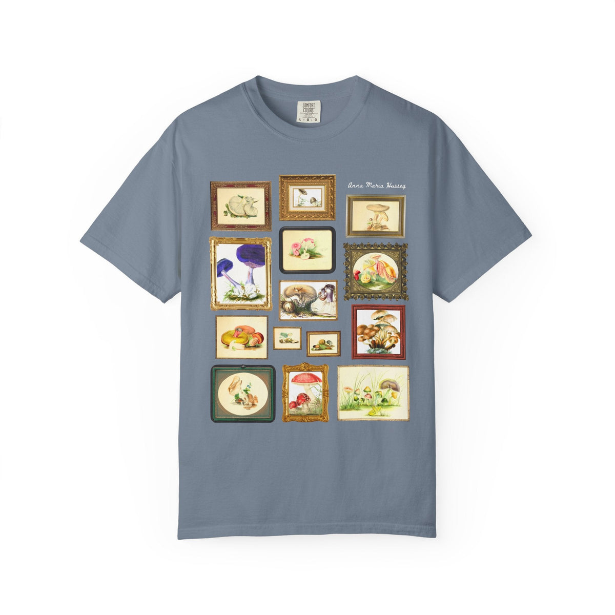 Anna Maria Hussey Art History Tee Shirt for Mushroom Lover or Mycologist, 19th Century Women in STEM, 1800s Scientific British Illustrator - Opal and June