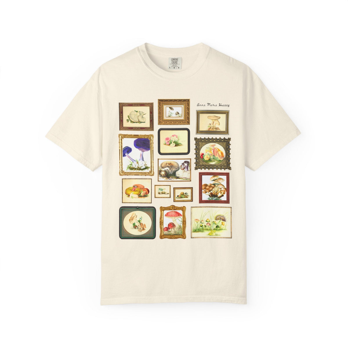 Anna Maria Hussey Art History Tee Shirt for Mushroom Lover or Mycologist, 19th Century Women in STEM, 1800s Scientific British Illustrator - Opal and June