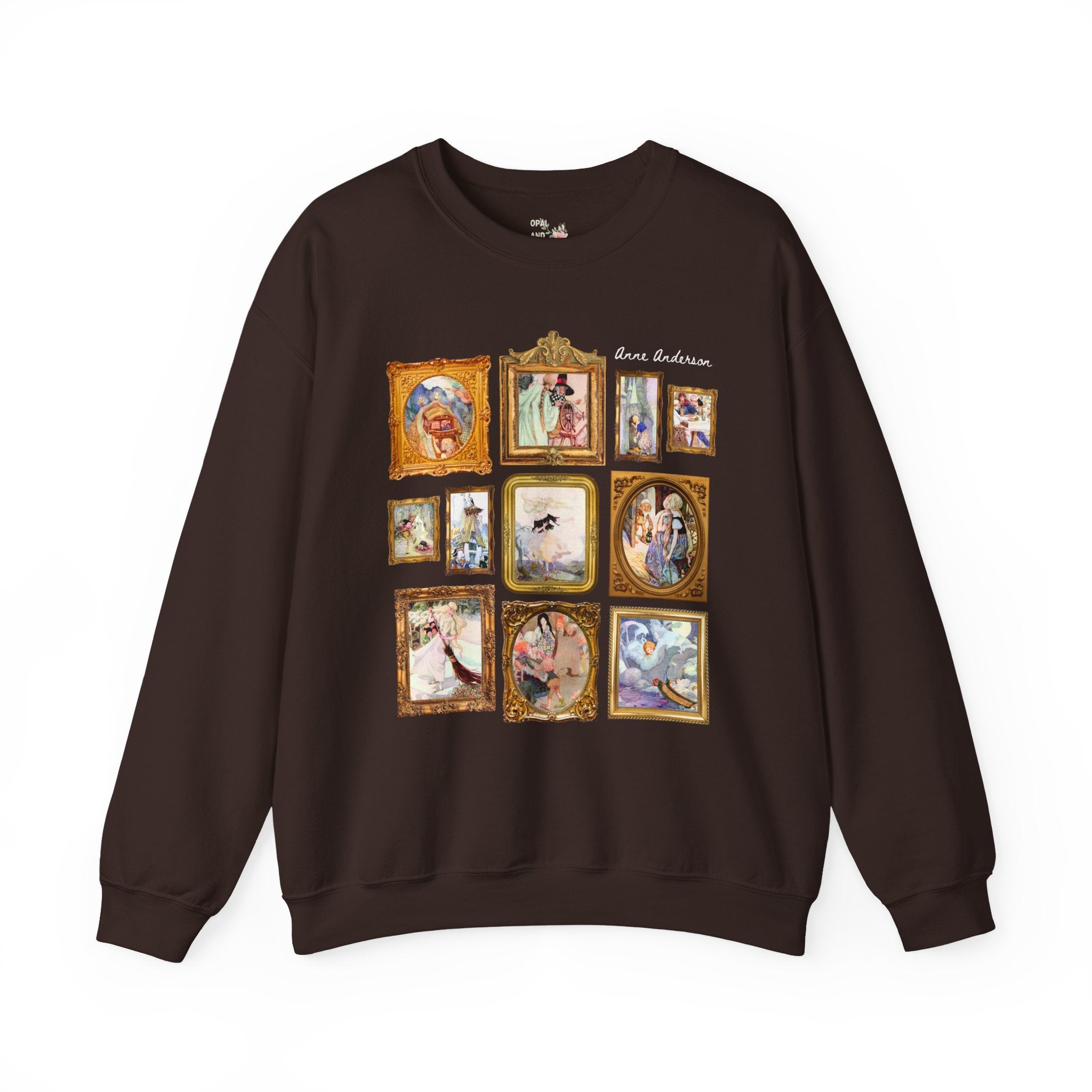 Anne Anderson Fairy Tale Art Nouveau Illustrations Sweatshirt, Famous Paintings of Folk Tales, Hans Christian Andersen, The Brothers Grimm - Opal and June
