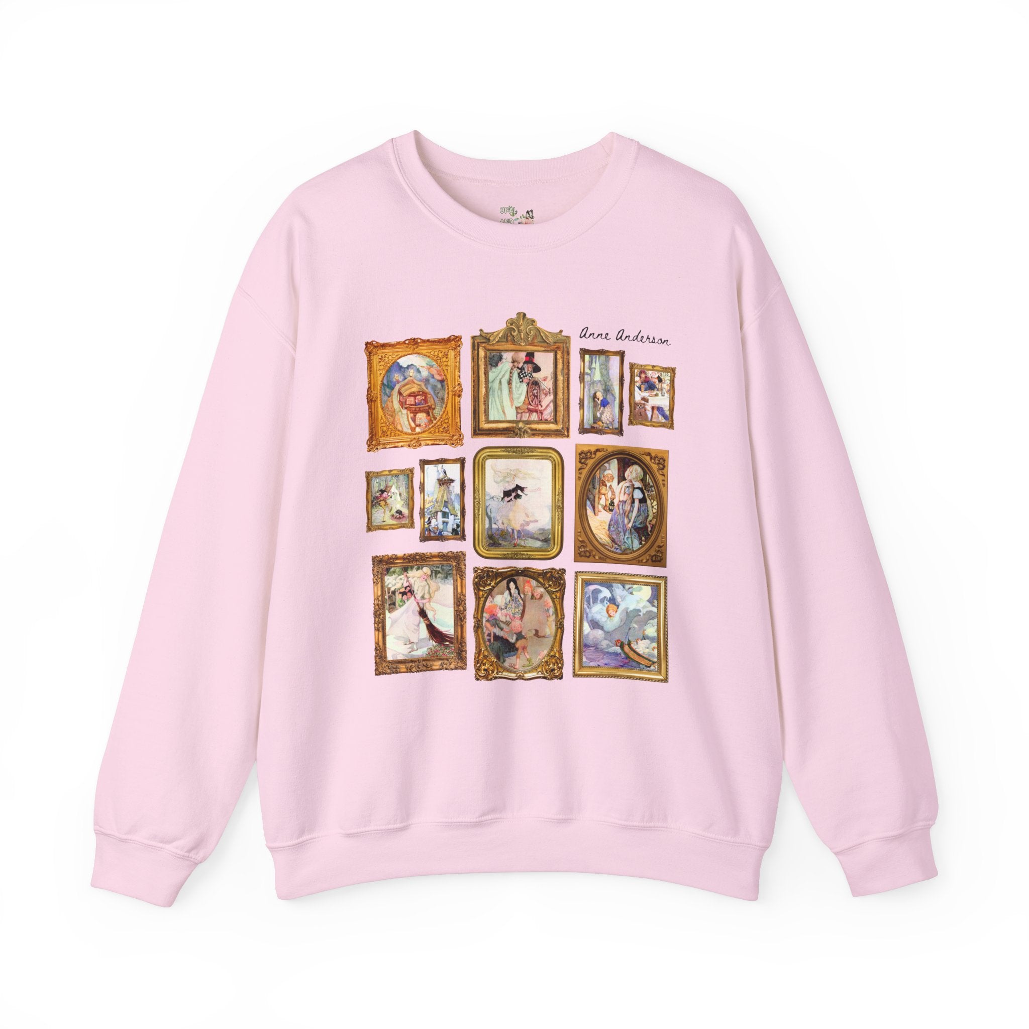 Anne Anderson Fairy Tale Art Nouveau Illustrations Sweatshirt, Famous Paintings of Folk Tales, Hans Christian Andersen, The Brothers Grimm - Opal and June