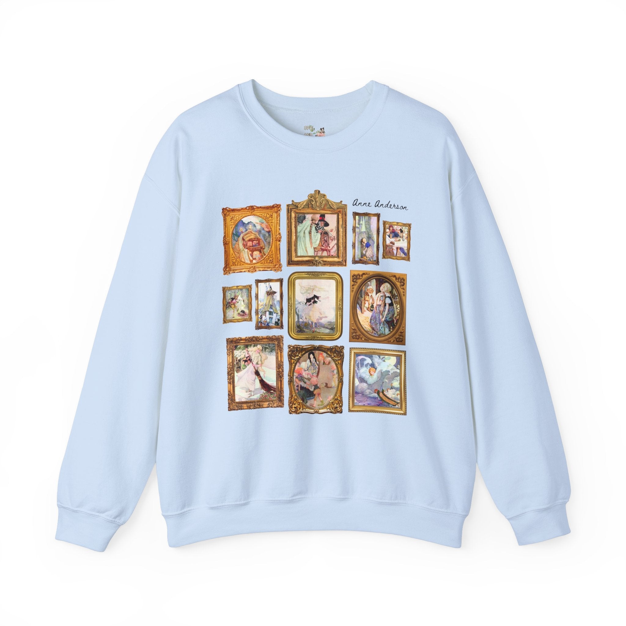 Anne Anderson Fairy Tale Art Nouveau Illustrations Sweatshirt, Famous Paintings of Folk Tales, Hans Christian Andersen, The Brothers Grimm - Opal and June
