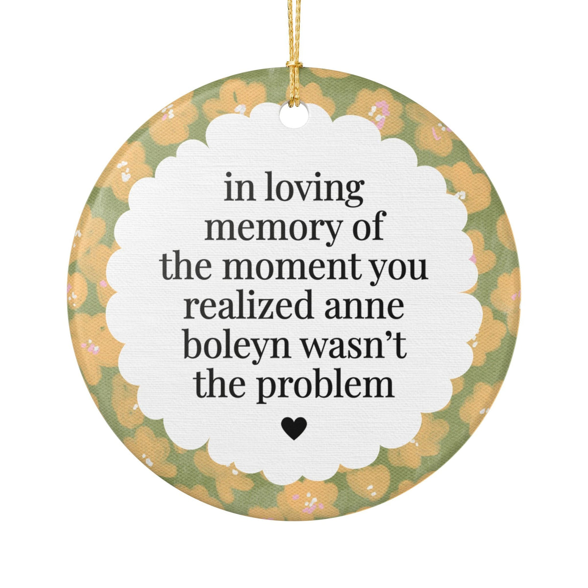 Anne Boleyn Tudor History Buff Ornament, Royal Historian Gift for Tudor Historian, Women's Historian Gift, King Henry the 8th Wives Gift - Opal and June