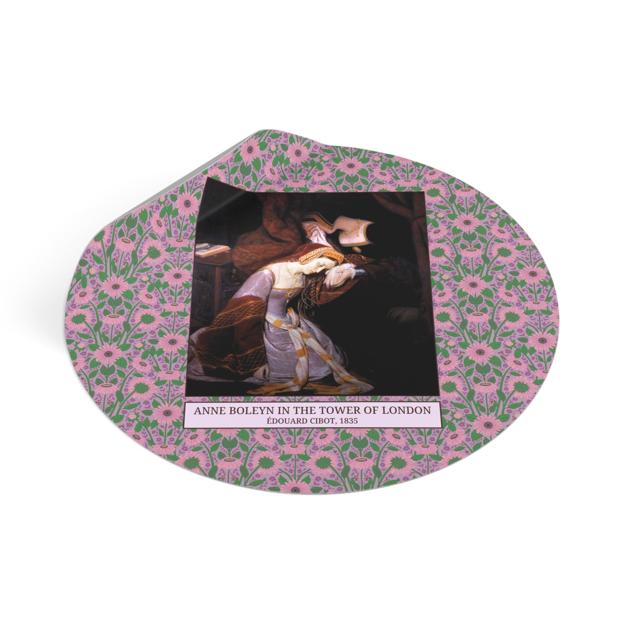 Anne Boleyn Tudor History Sticker for Art Historian or History Buff Who Loves Art, Famous Queens, Henry the 8th's Wives, Edouard Cibot - Opal and June