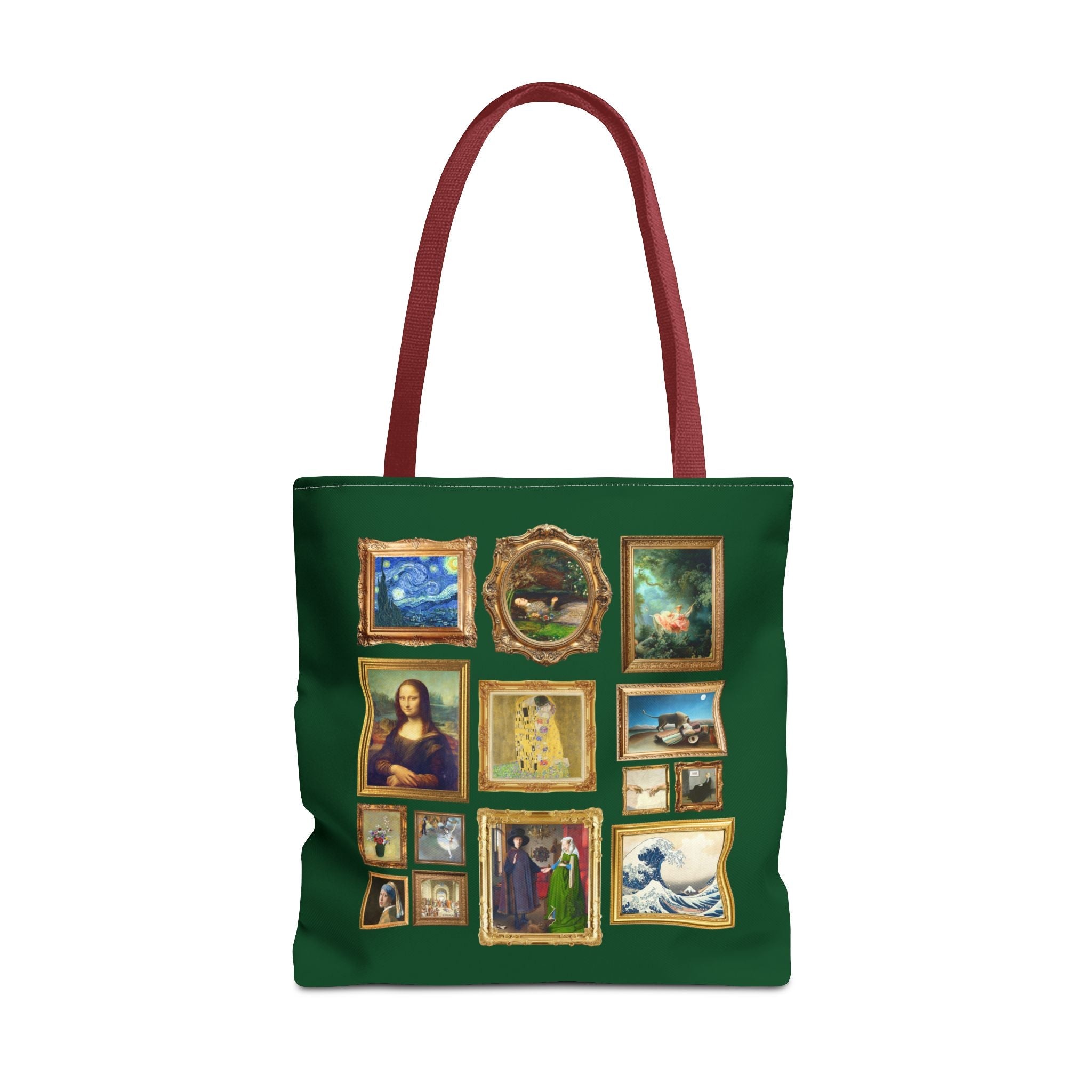 Art History Lover Tote Bag: Famous Paintings, Gallery Wall Aesthetic Tote for Museum Lover or Historian, Mona Lisa da Vinci, The Kiss Klimt - Opal and June