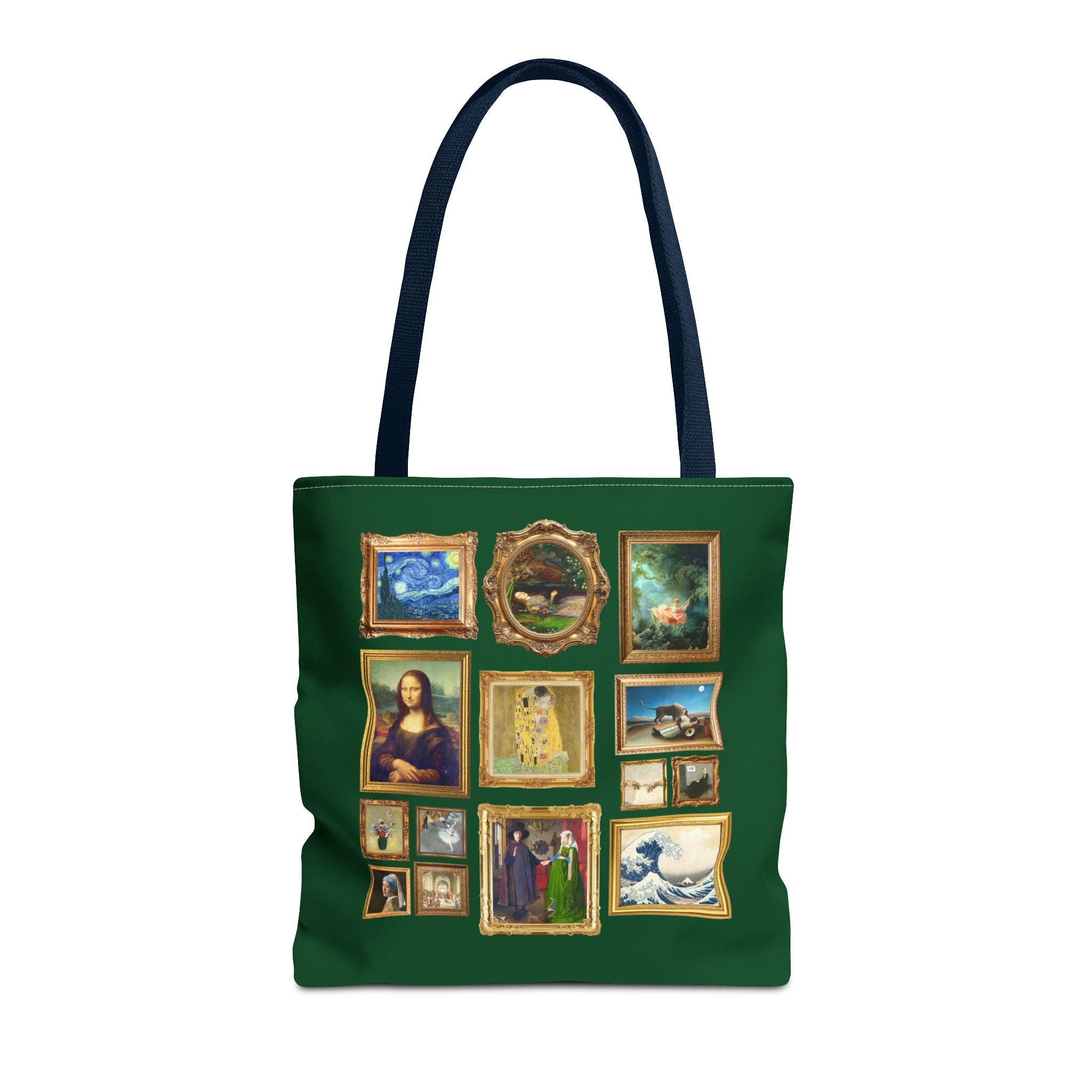 Art History Lover Tote Bag: Famous Paintings, Gallery Wall Aesthetic Tote for Museum Lover or Historian, Mona Lisa da Vinci, The Kiss Klimt - Opal and June