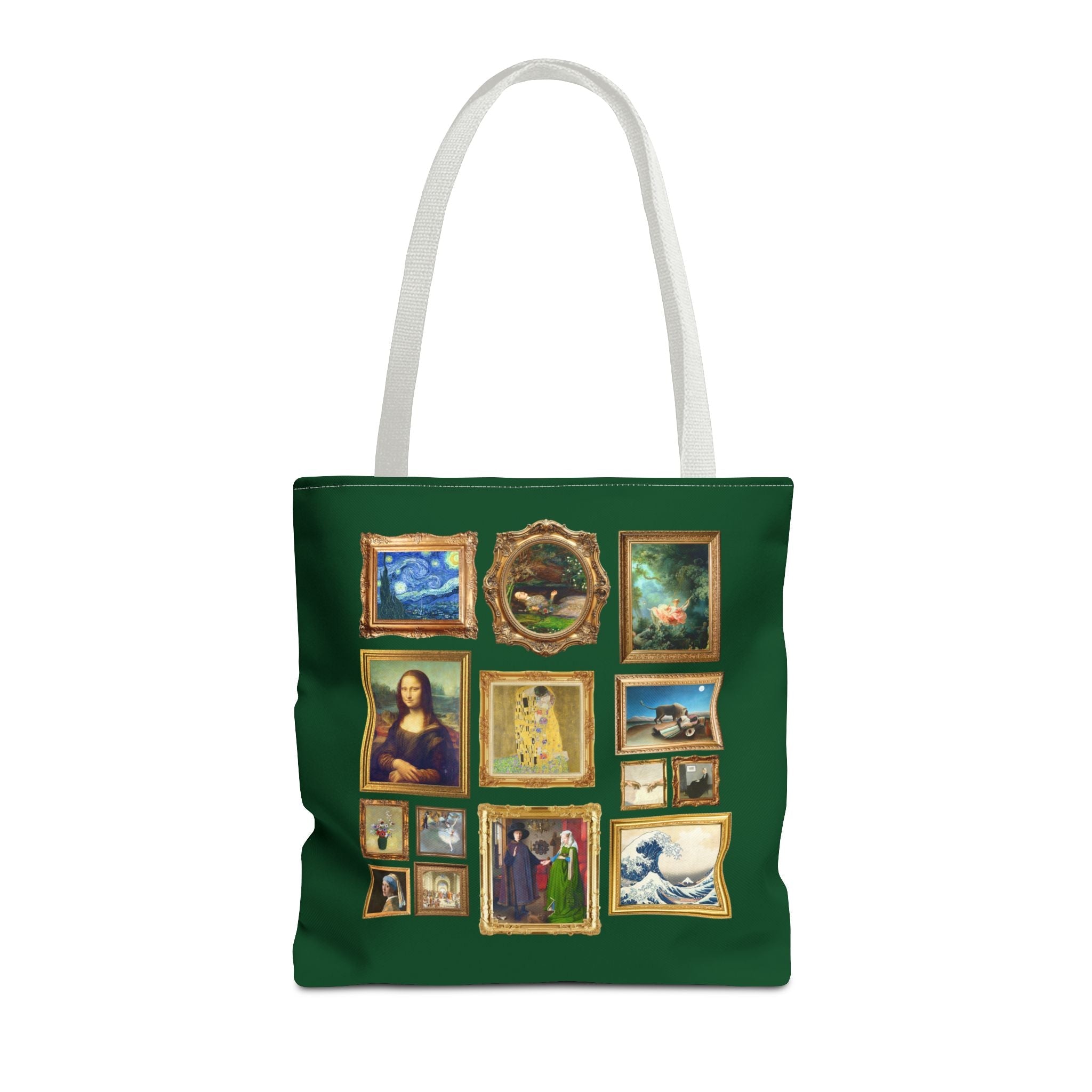 Art History Lover Tote Bag: Famous Paintings, Gallery Wall Aesthetic Tote for Museum Lover or Historian, Mona Lisa da Vinci, The Kiss Klimt - Opal and June