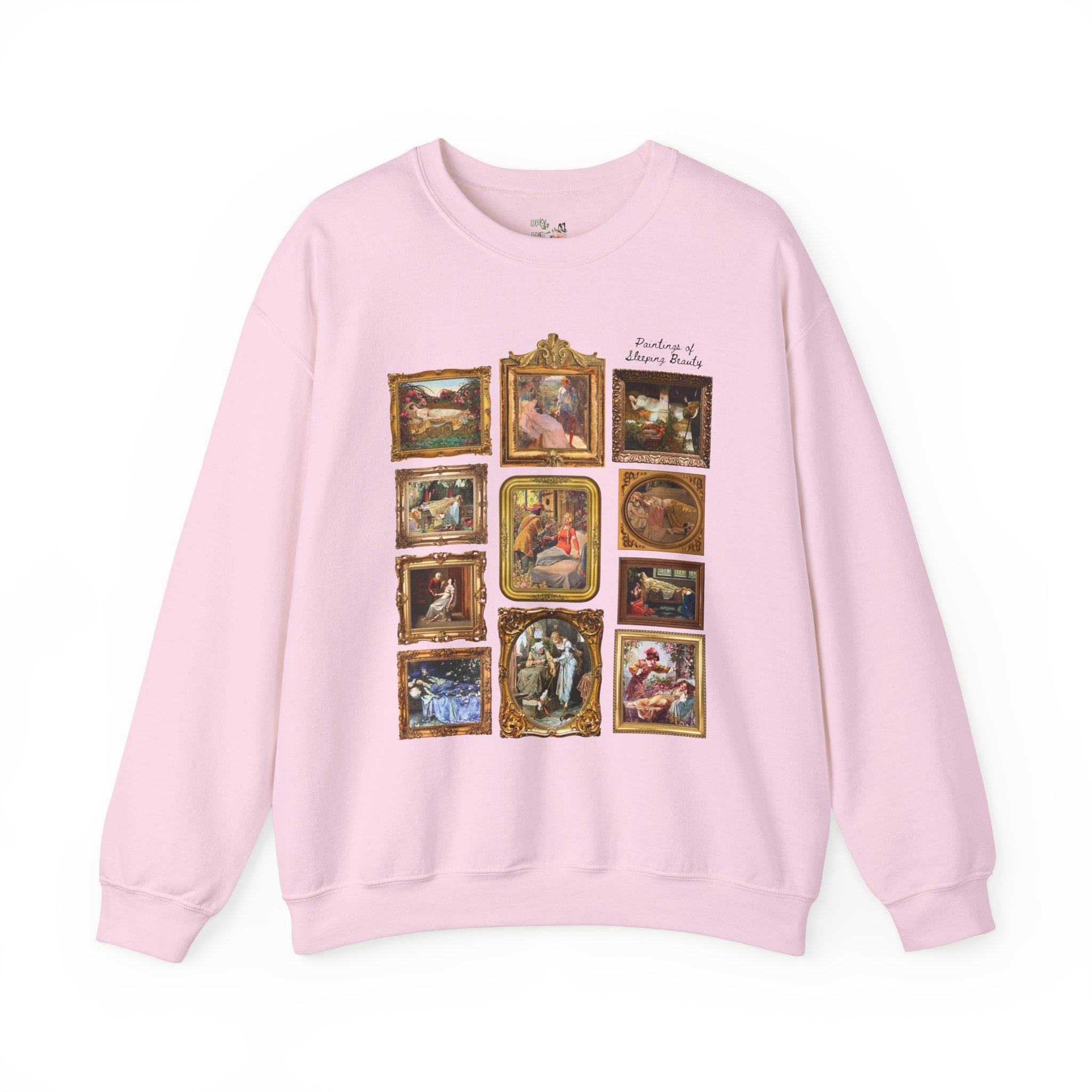 Art History Paintings of Sleeping Beauty, Sweatshirt for Reader Who Loves Fairy Tales, Charles Perrault, Brothers Grimm, European Folklore - Opal and June