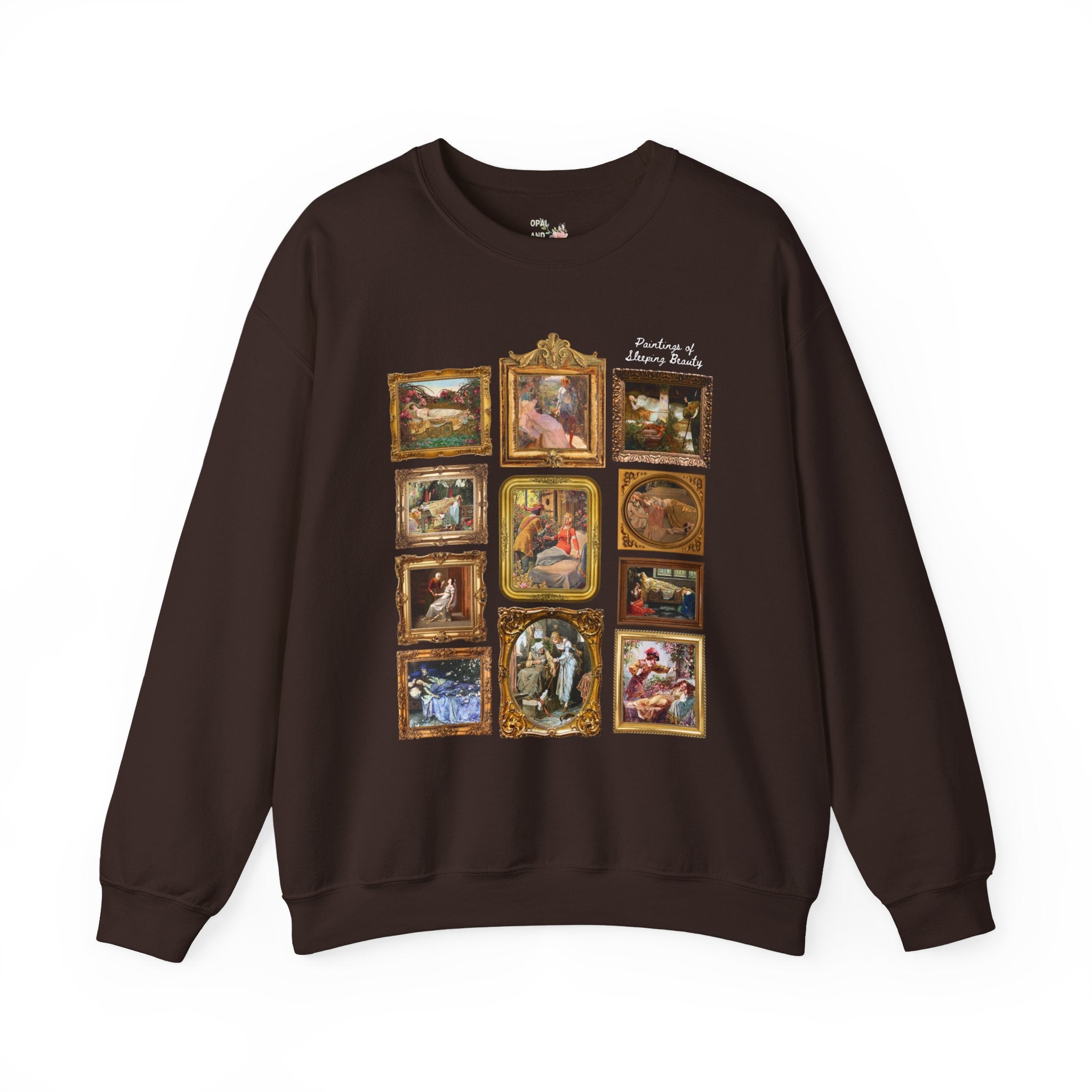 Art History Paintings of Sleeping Beauty, Sweatshirt for Reader Who Loves Fairy Tales, Charles Perrault, Brothers Grimm, European Folklore - Opal and June