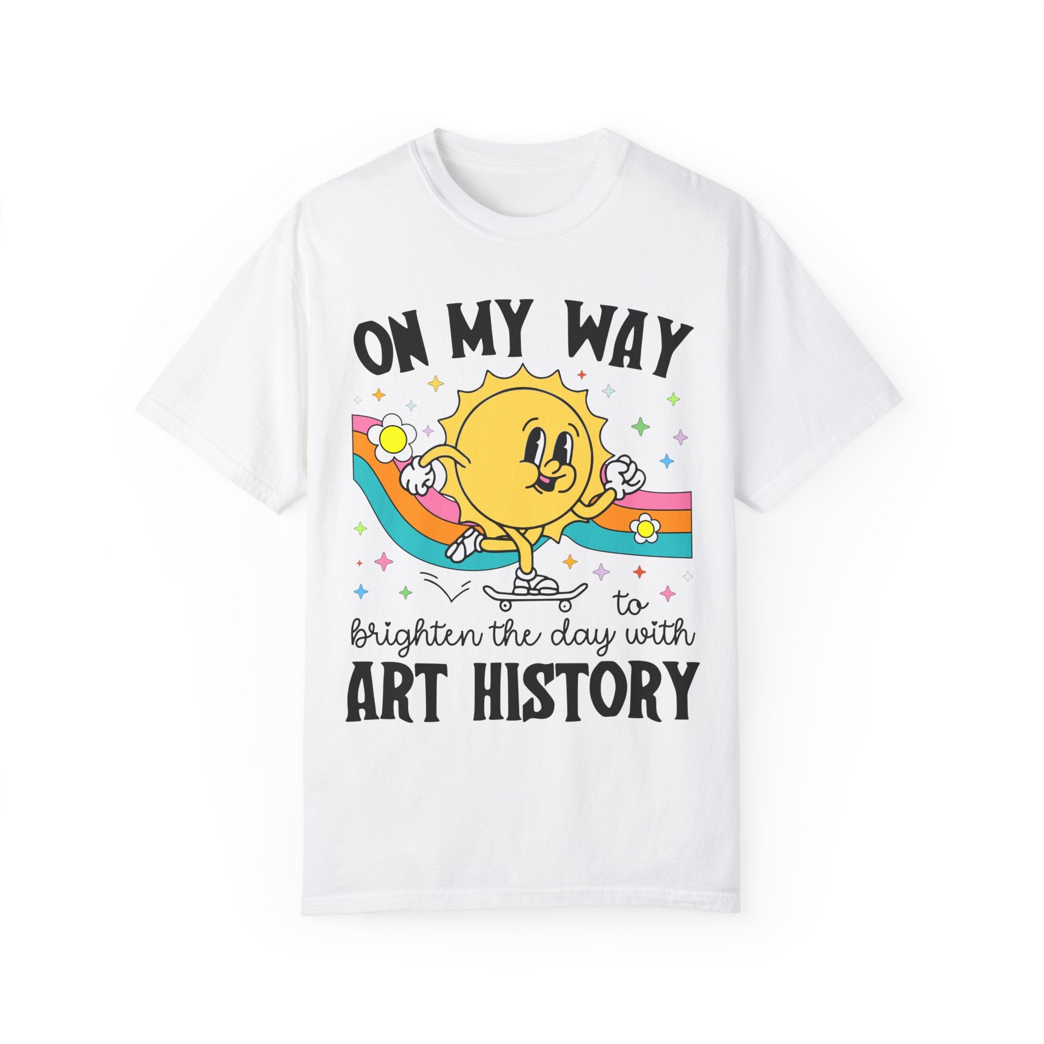 Art History Professor or Humanites Major Tee Shirt with Groovy Retro Aesthetic, Cute Art Historian Gift for Daughter, Social Studies Gift - Opal and June