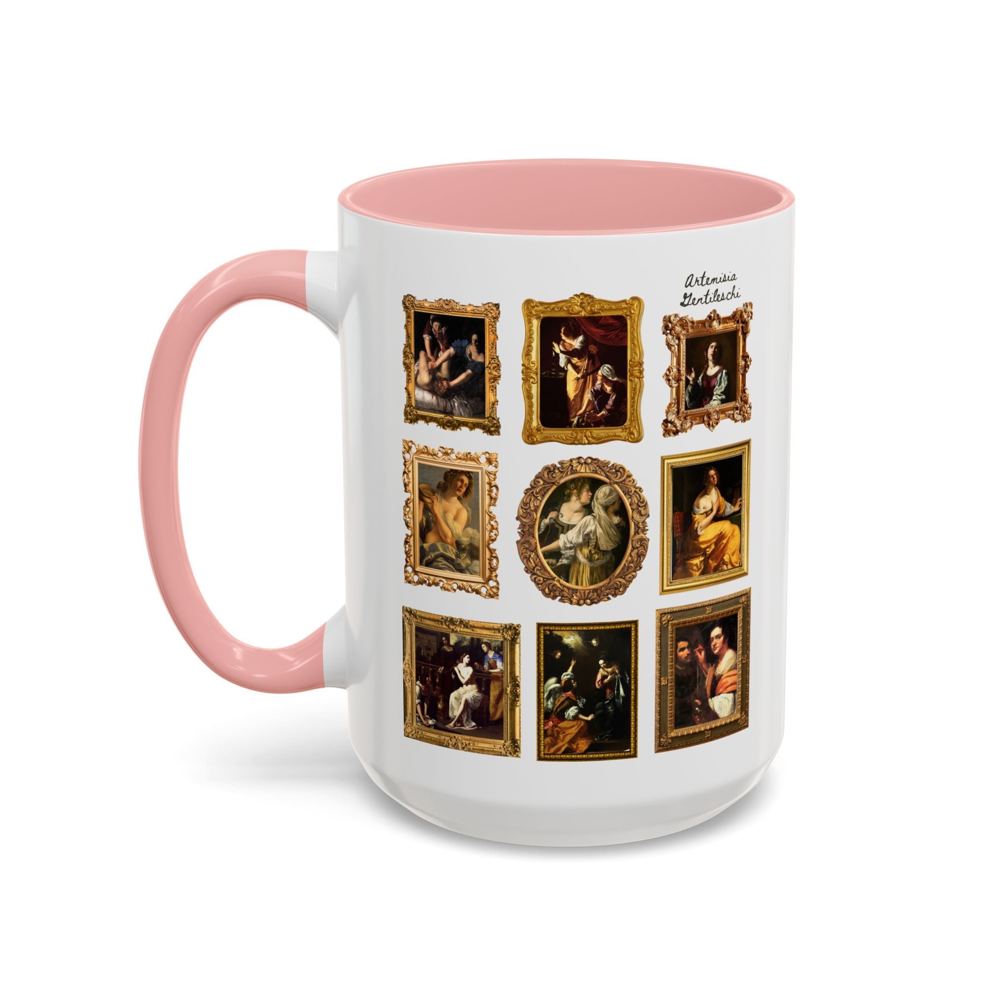 Artemisia Gentileschi Art History Coffee Mug: Includes Painting of Judith and Her Maidservant with The Head of Holofernes - Opal and June