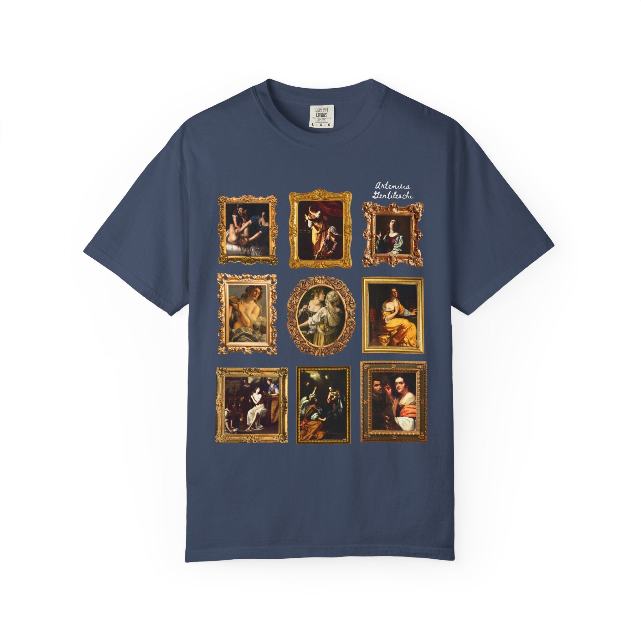 Artemisia Gentileschi Art History Tee Shirt with Judith and Her Maidservant with The Head of Holofernes, Women's Art History Feminist Gift - Opal and June