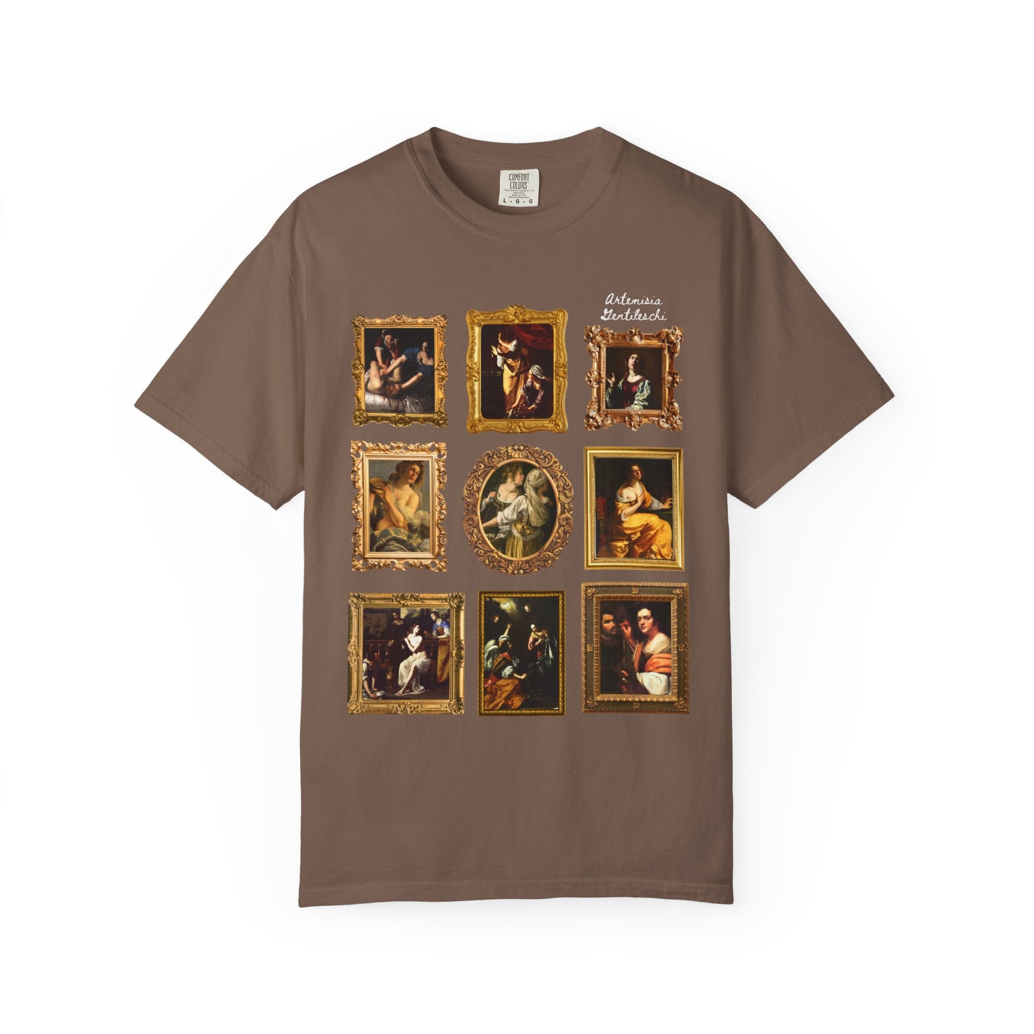 Artemisia Gentileschi Art History Tee Shirt with Judith and Her Maidservant with The Head of Holofernes, Women's Art History Feminist Gift - Opal and June
