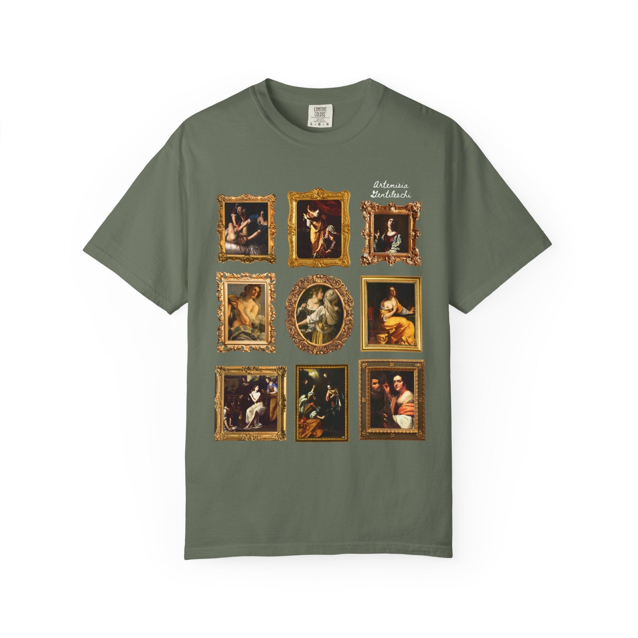 Artemisia Gentileschi Art History Tee Shirt with Judith and Her Maidservant with The Head of Holofernes, Women's Art History Feminist Gift - Opal and June