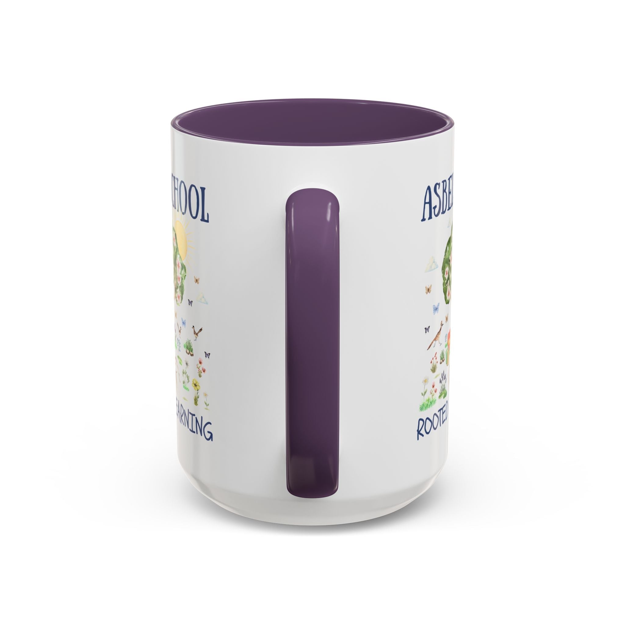 Asbell Elementary 15 Oz Coffee Mug: Rooted in Learning | FPS + Opal and June Coffee Mug, Fayetteville Public Schools - Opal and June