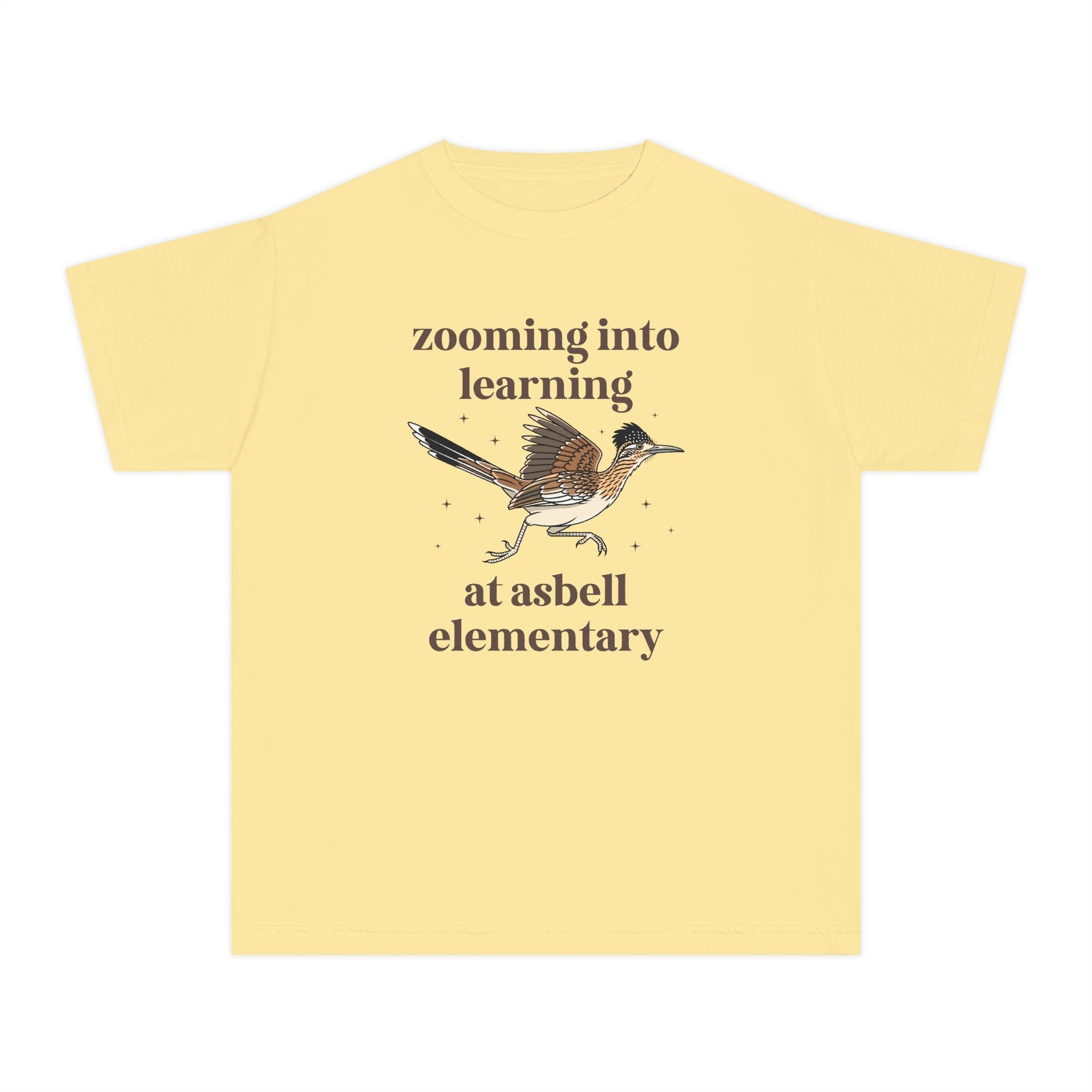 Asbell Elementary School Kids Tee Shirt: Zooming Into learning at Asbell Elementary | FPS + Opal and June Kids Tee Shirt, Fayetteville Public Schools - Opal and June