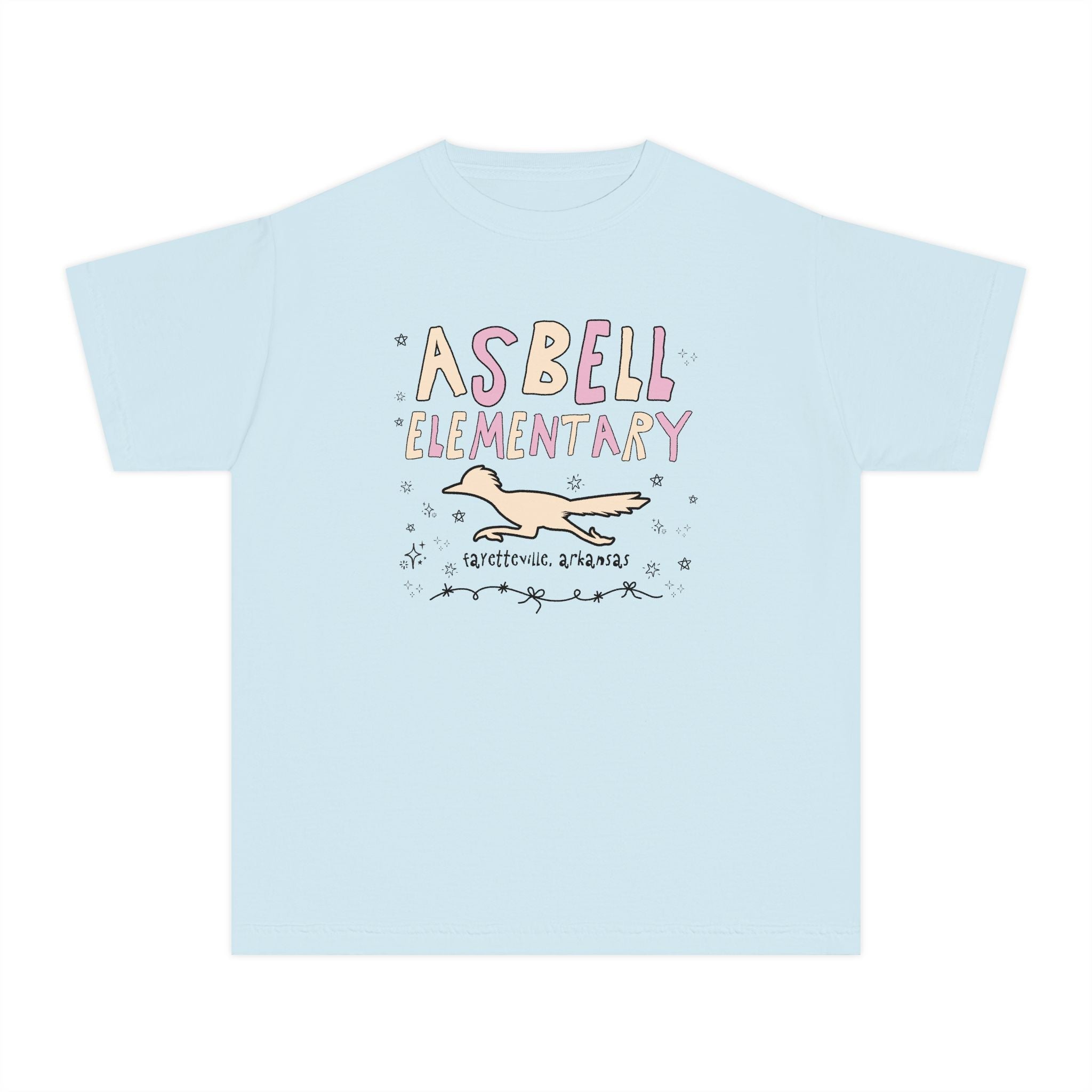 Asbell Elementary School: Pink and Beige Kids Tee Shirt | FPS + Opal and June Kids Tee Shirt, Fayetteville Public Schools - Opal and June