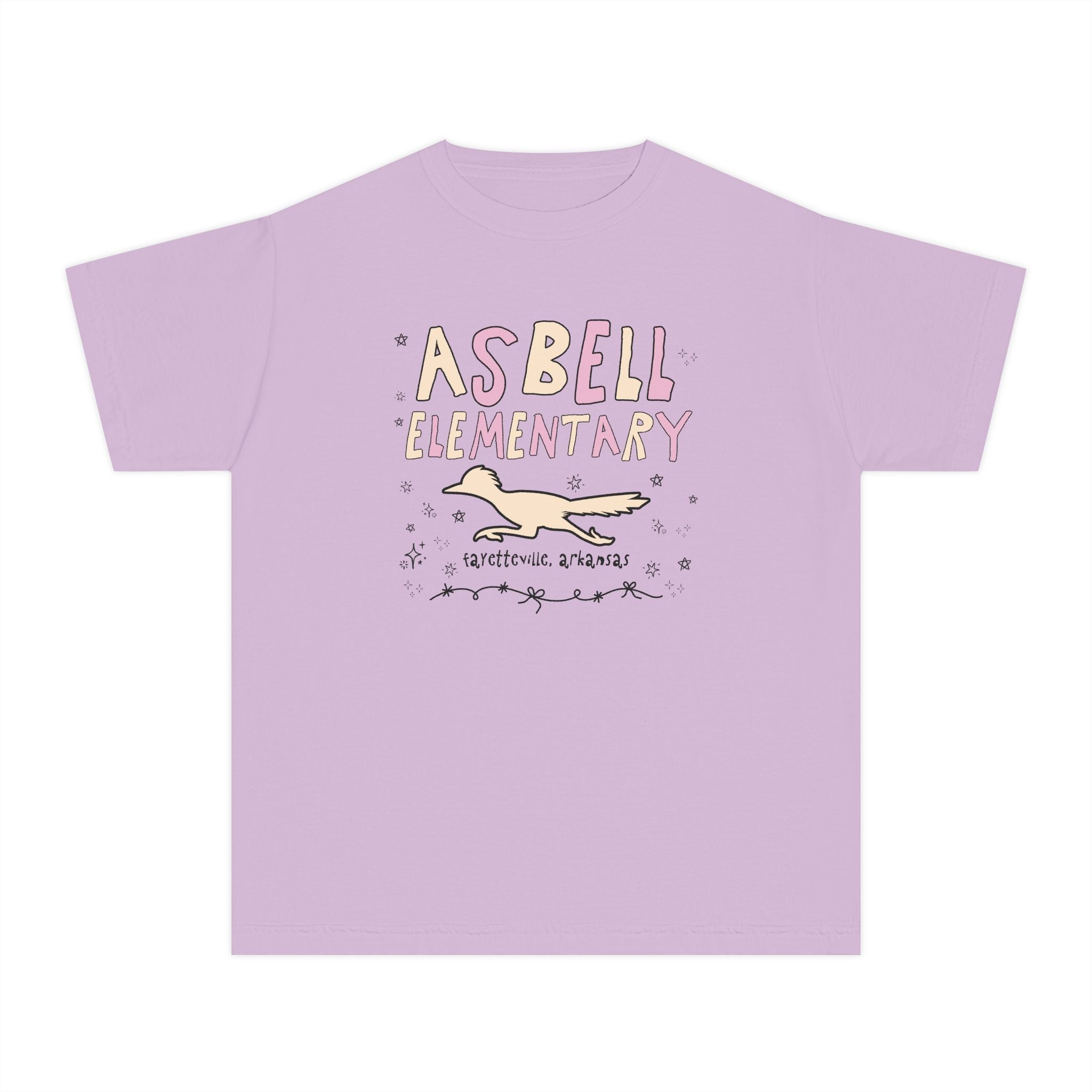 Asbell Elementary School: Pink and Beige Kids Tee Shirt | FPS + Opal and June Kids Tee Shirt, Fayetteville Public Schools - Opal and June