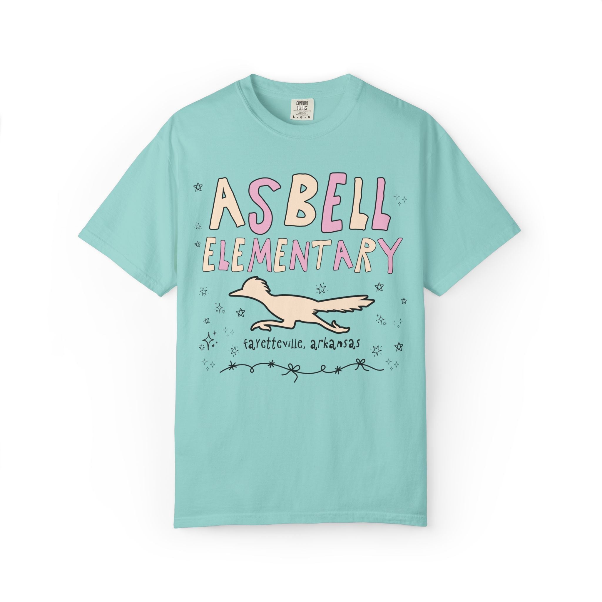 Asbell Elementary School: Pink and Beige Tee Shirt | FPS + Opal and June Tee Shirt, Fayetteville Public Schools - Opal and June