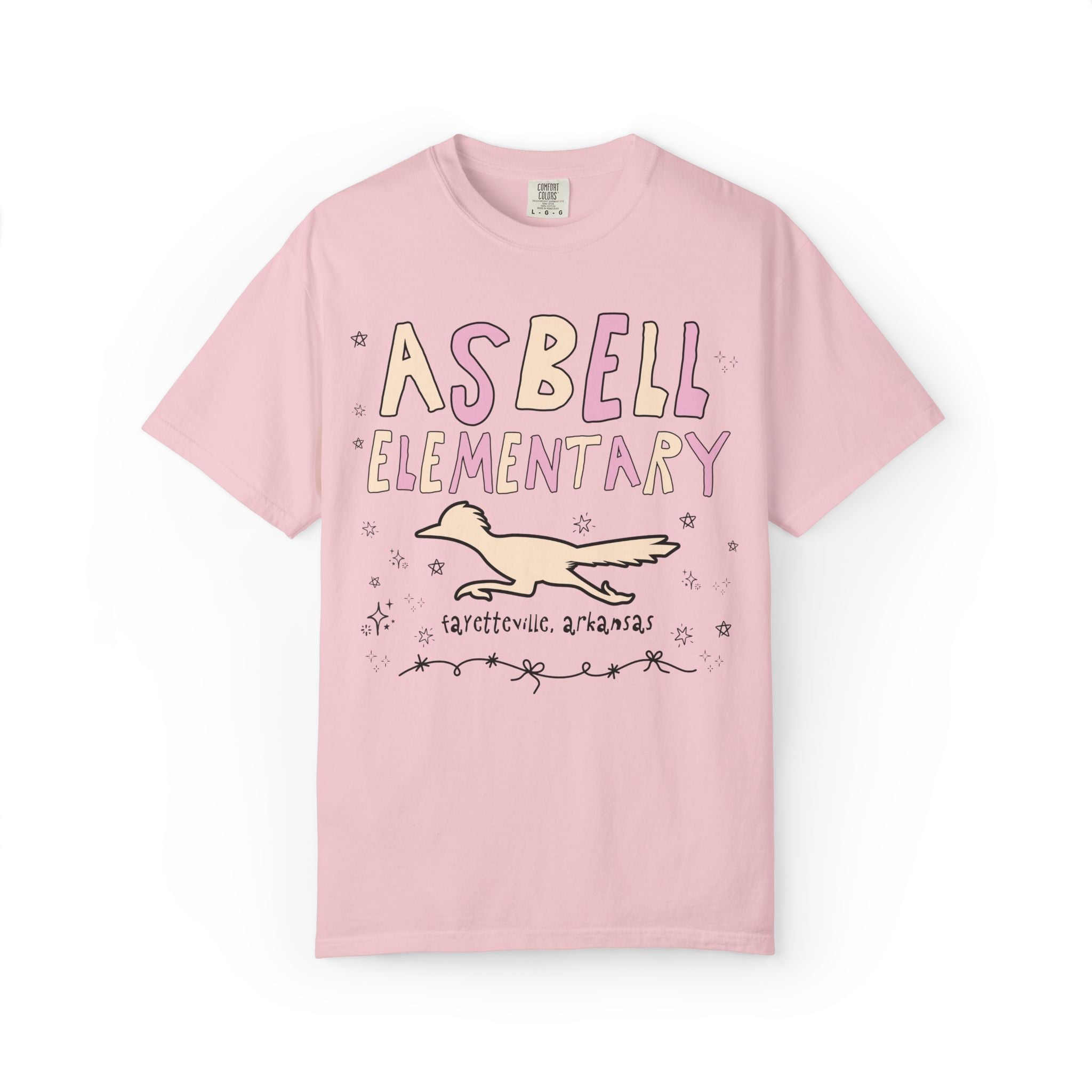 Asbell Elementary School: Pink and Beige Tee Shirt | FPS + Opal and June Tee Shirt, Fayetteville Public Schools - Opal and June