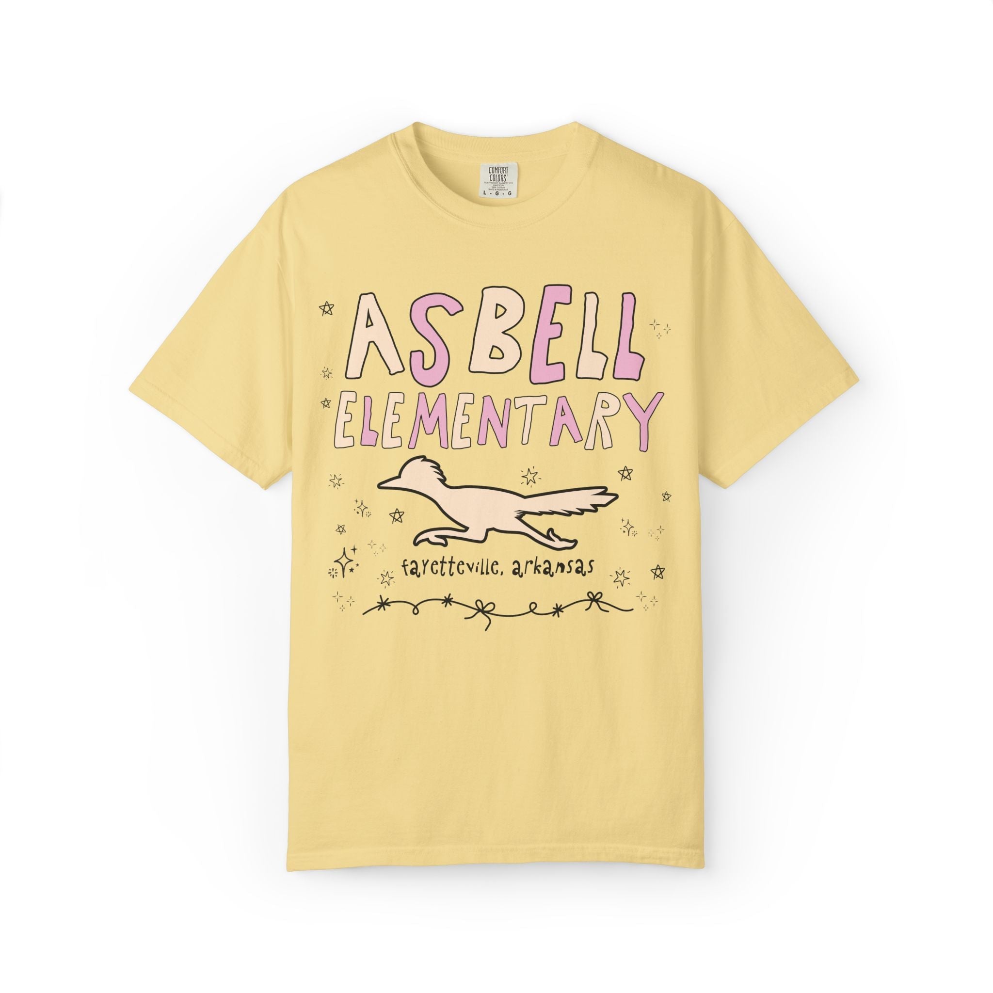 Asbell Elementary School: Pink and Beige Tee Shirt | FPS + Opal and June Tee Shirt, Fayetteville Public Schools - Opal and June