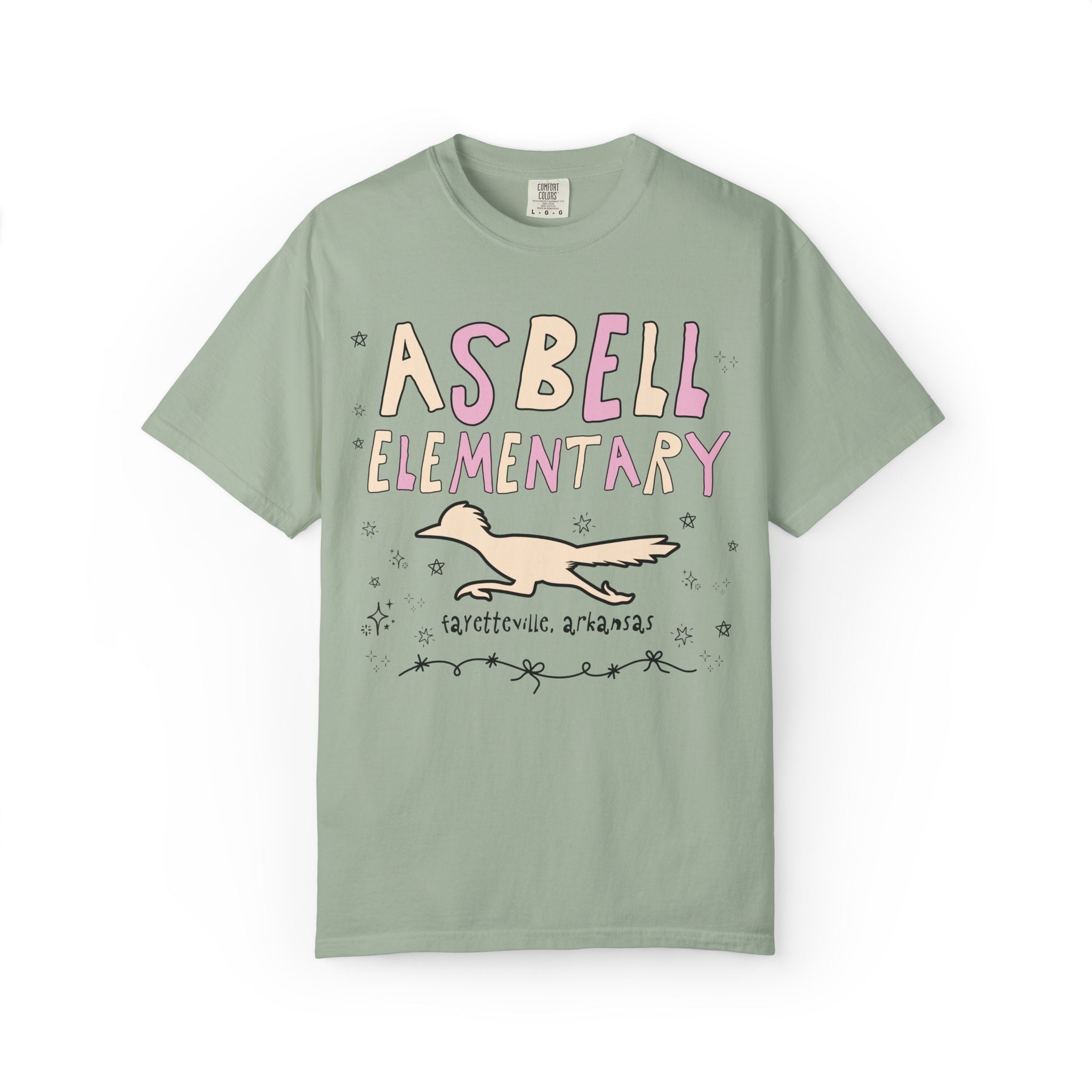 Asbell Elementary School: Pink and Beige Tee Shirt | FPS + Opal and June Tee Shirt, Fayetteville Public Schools - Opal and June
