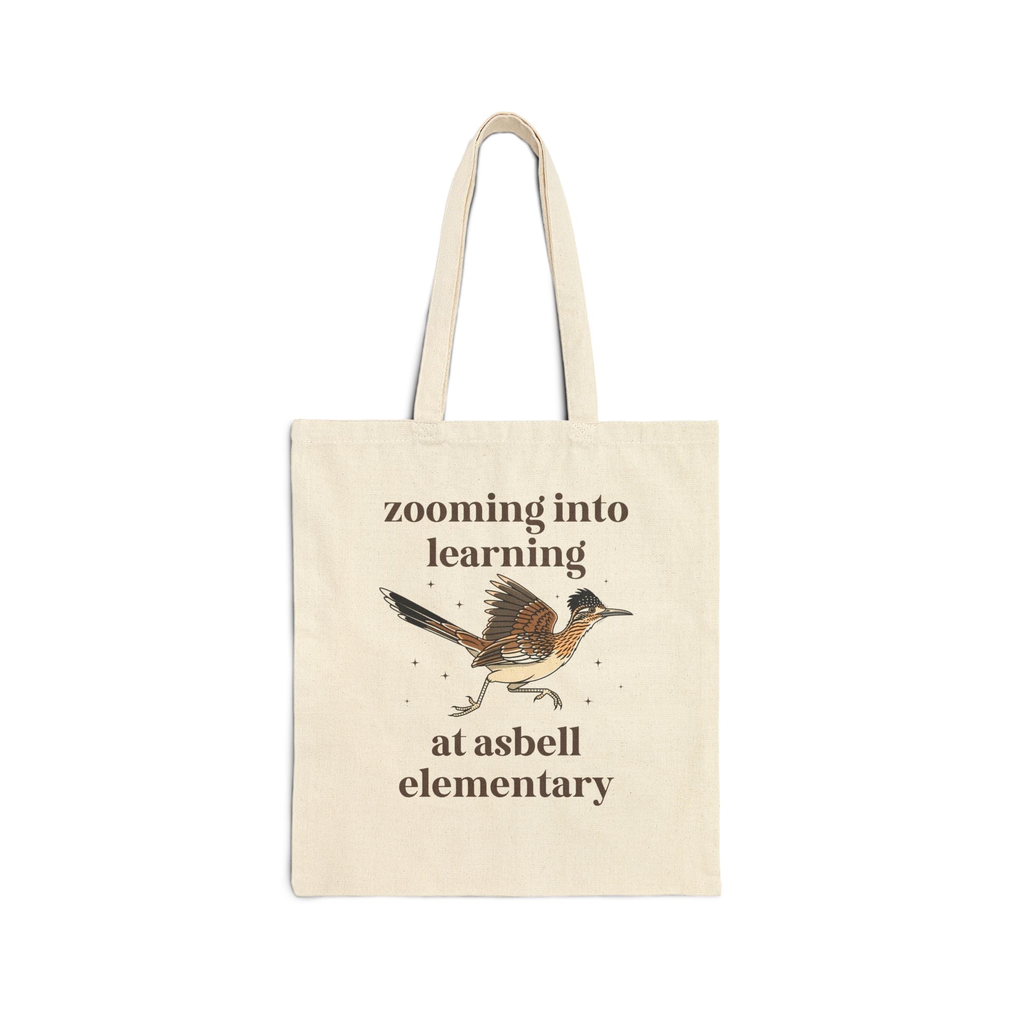 Asbell Elementary School Tote Bag: Zooming Into learning at Asbell Elementary | FPS + Opal and June Tote Bag, Fayetteville Public Schools - Opal and June