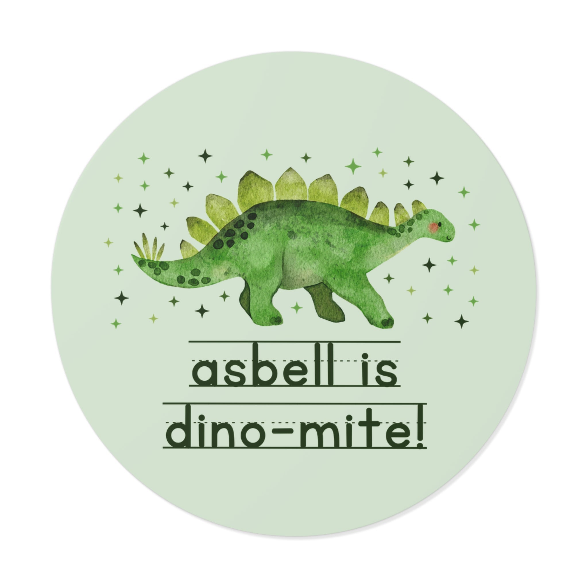 Asbell Elementary Sticker: Asbell is Dino - Mite! | FPS + Opal and June Sticker, Fayetteville Public Schools - Opal and June