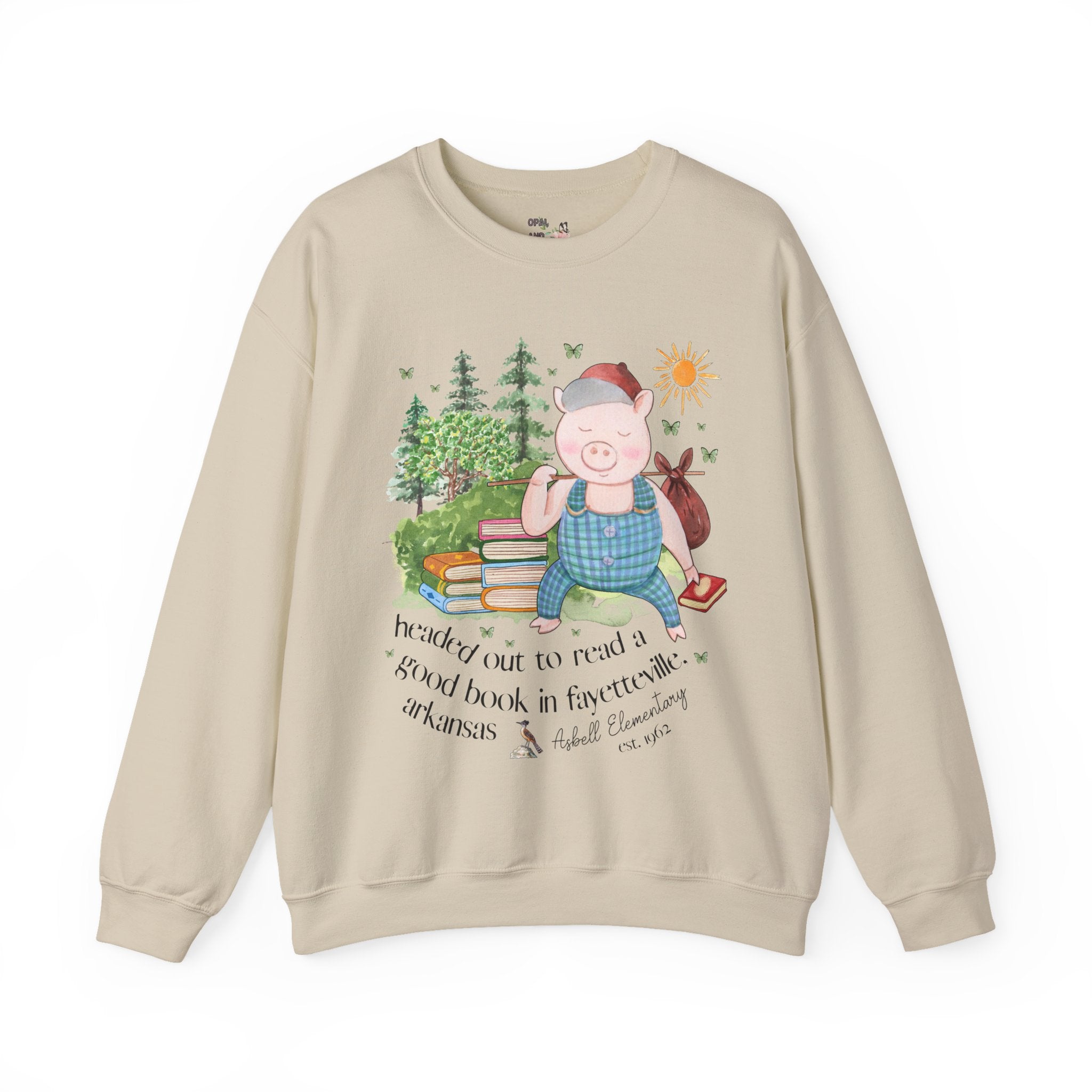 Asbell Elementary Sweatshirt: Headed Out to Read a Good Book - Opal and June