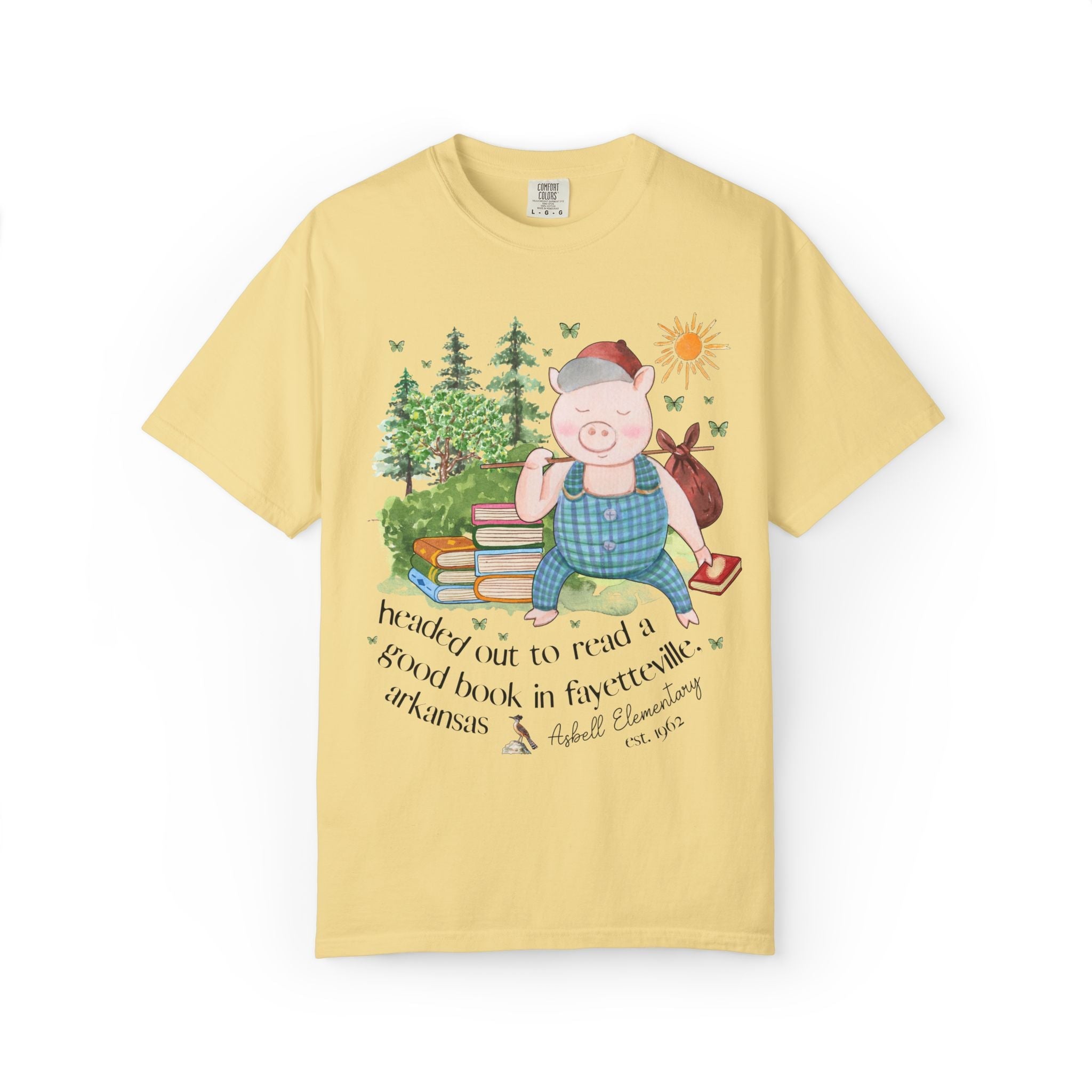 Asbell Elementary Tee Shirt: Headed Out to Read a Good Book - Opal and June