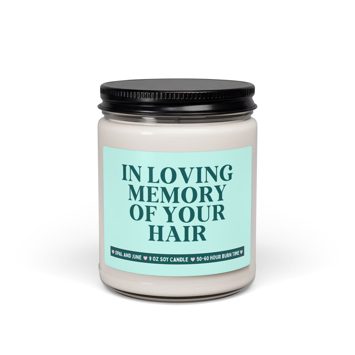 Bald Husband or Bald Dad Gift from Family: In Loving Memory of Your Hair, 9 Oz Soy Candle, Funny Father's Day Gift or Birthday Gift for Dad - Opal and June