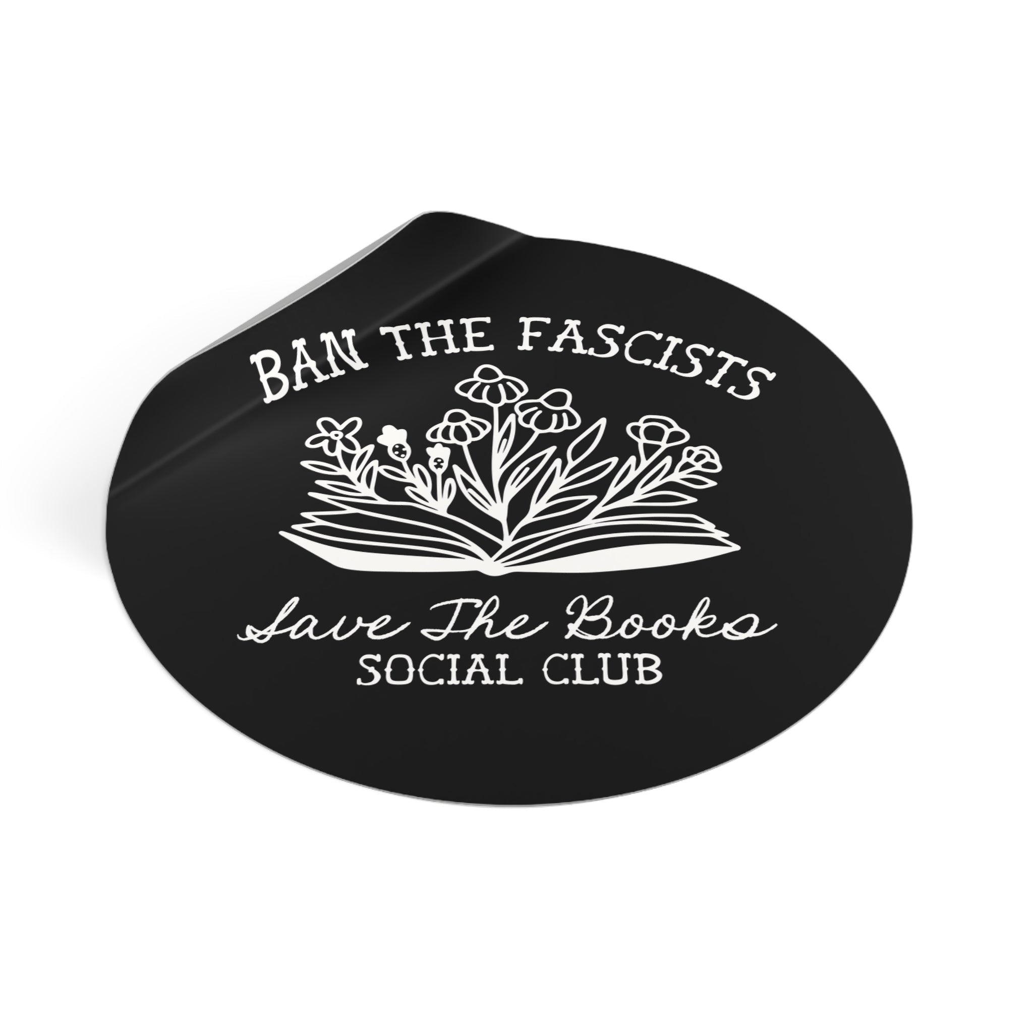 Ban the Fascists Save the Books Sticker - Opal and June