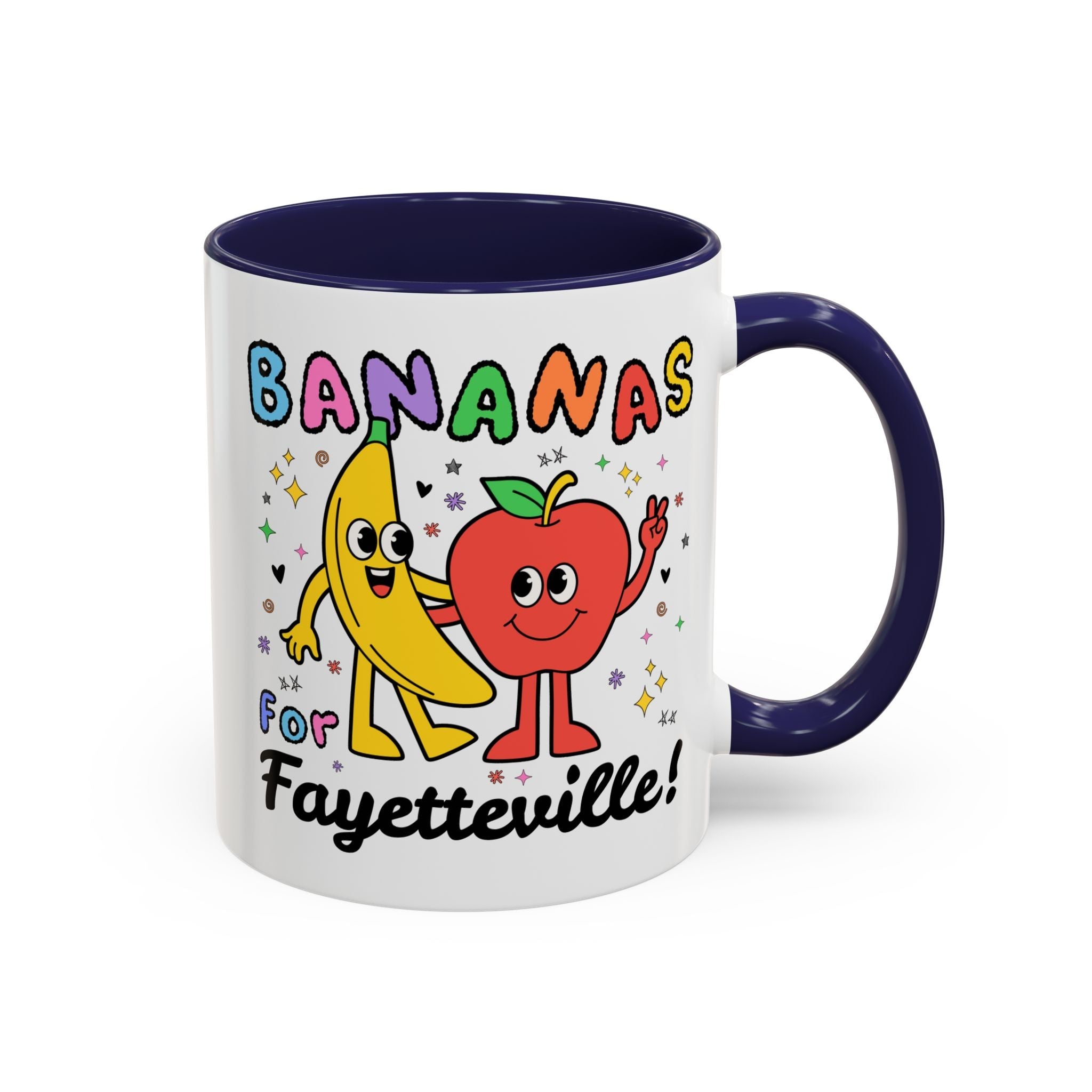 Bananas for Fayetteville Coffee Mug: Funny 90s Aesthetic 11 Oz Coffee Mug for Friend Living in Fayetteville or Northwest Arkansas - Opal and June