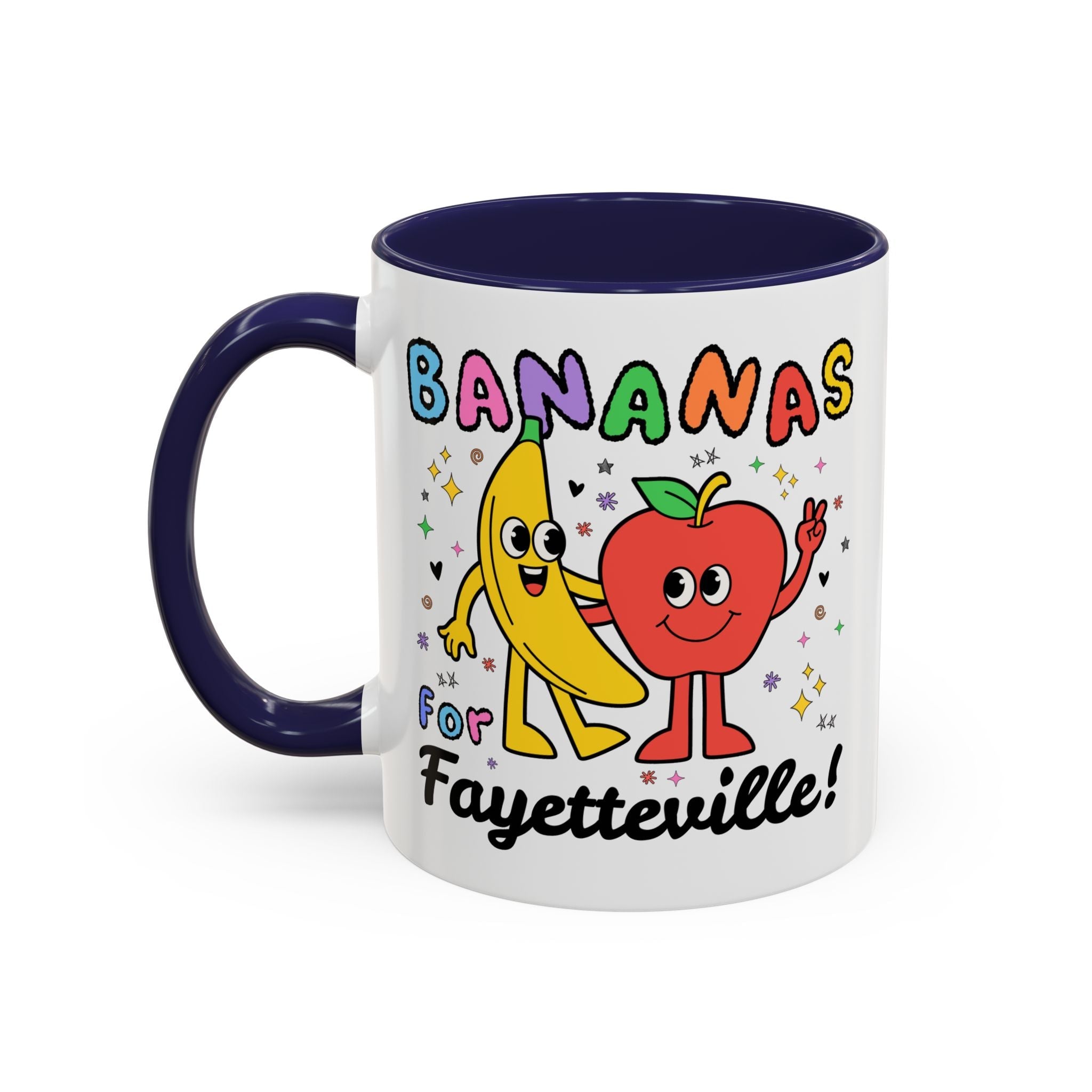 Bananas for Fayetteville Coffee Mug: Funny 90s Aesthetic 11 Oz Coffee Mug for Friend Living in Fayetteville or Northwest Arkansas - Opal and June
