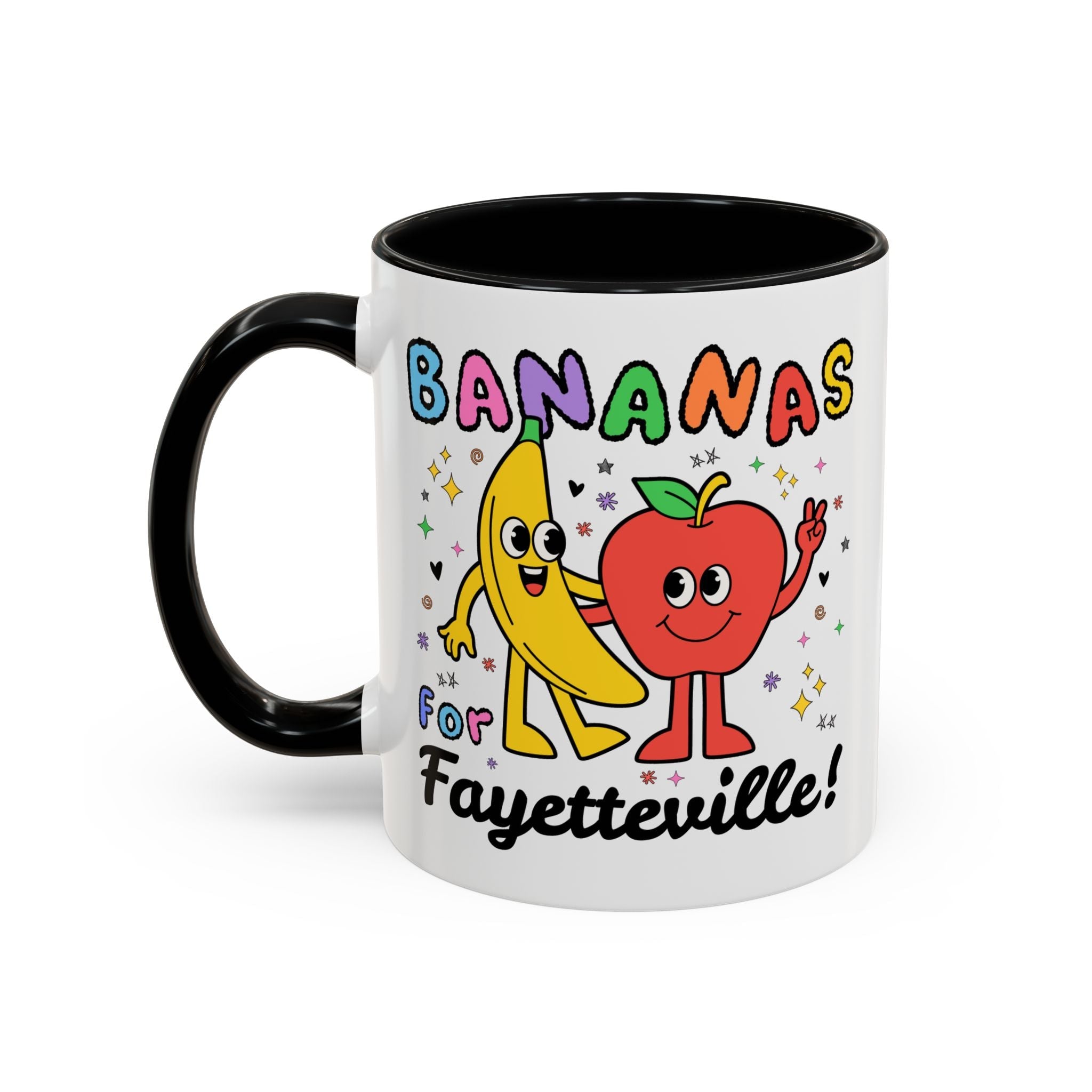 Bananas for Fayetteville Coffee Mug: Funny 90s Aesthetic 11 Oz Coffee Mug for Friend Living in Fayetteville or Northwest Arkansas - Opal and June