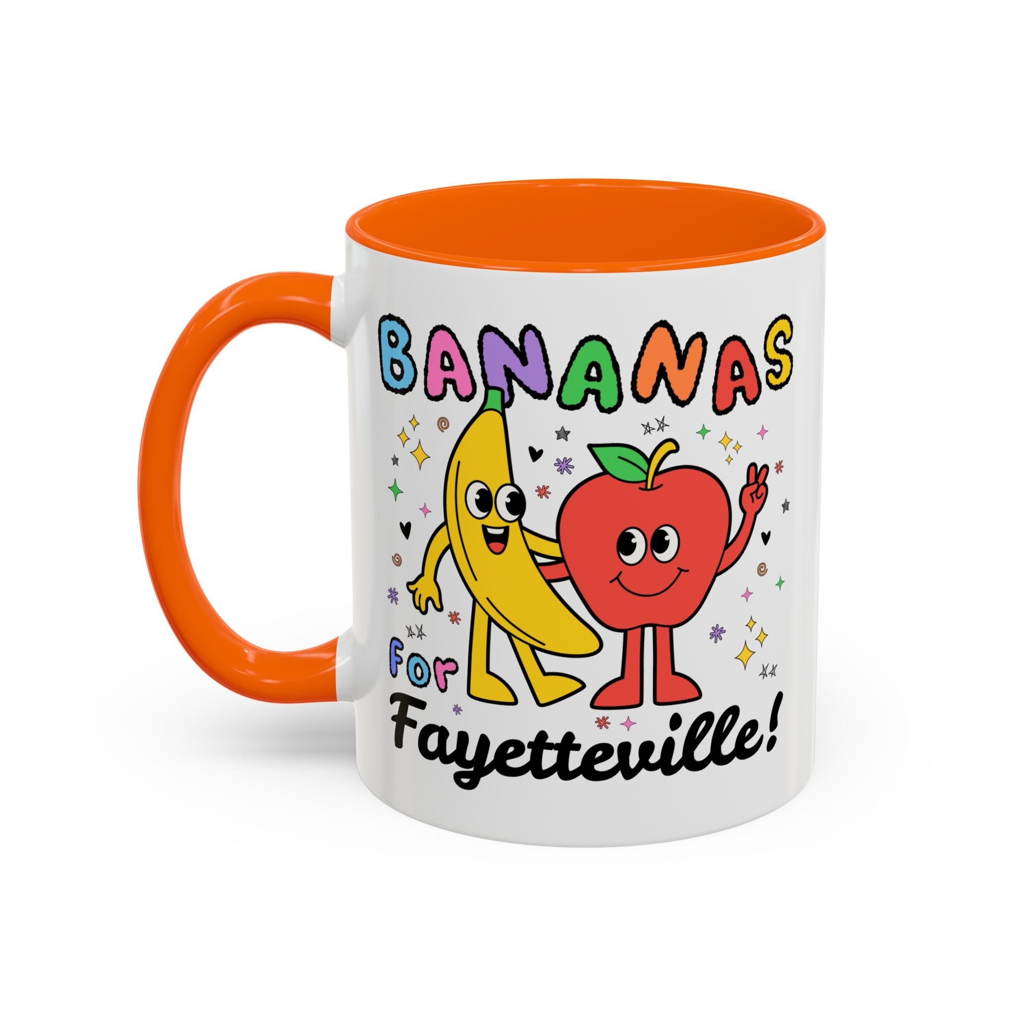 Bananas for Fayetteville Coffee Mug: Funny 90s Aesthetic 11 Oz Coffee Mug for Friend Living in Fayetteville or Northwest Arkansas - Opal and June