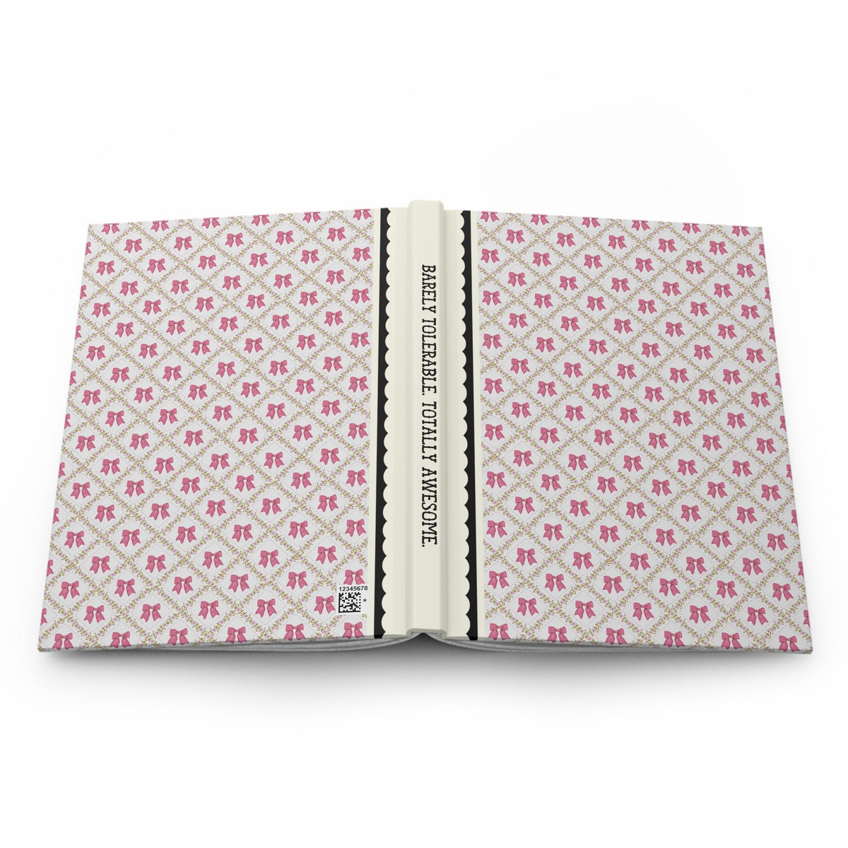 Barely Tolerable, Totally Awesome Hardcover Notebook for Jane Austen Bookworm, Funny Pride and Prejudice Gift for Romance Reader, Classic Literature Major - Opal and June