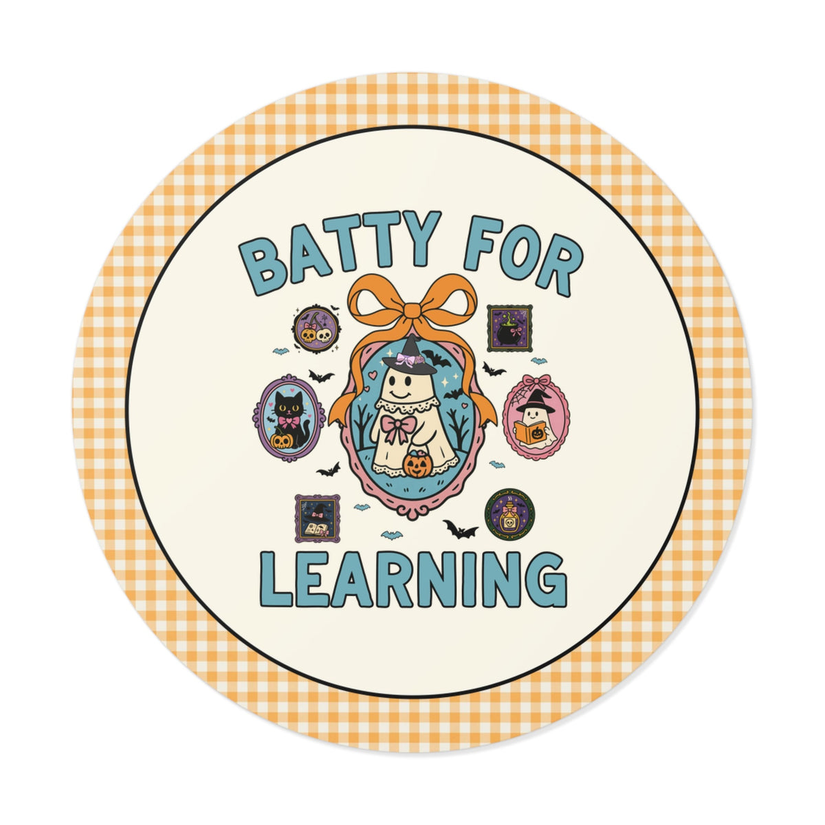 Batty for Learning Halloween Teacher Sticker with Cute Witchy Ghosts, Silly Spooky Season Matching Teacher Sticker for Fall or Halloween - Opal and June