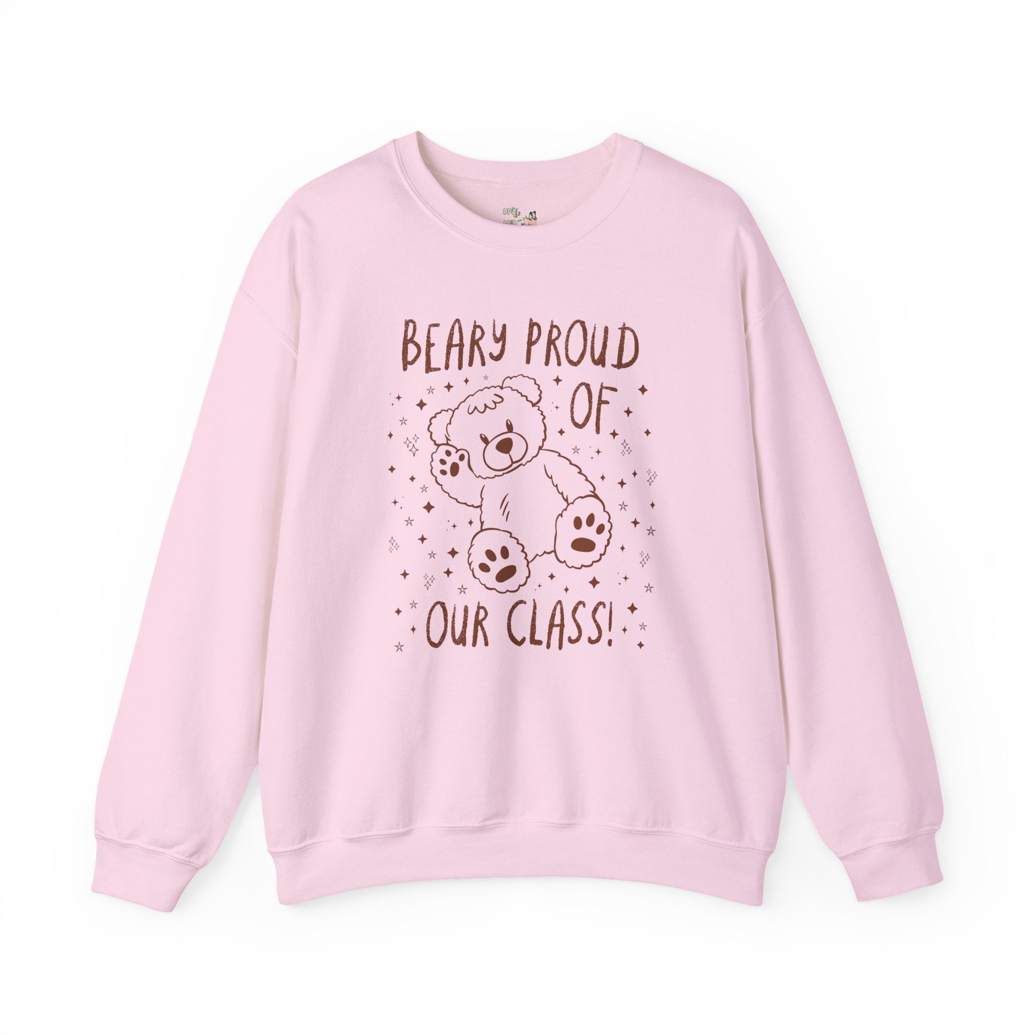 Beary Proud of Our Class: Cute Elementary School Teacher Sweatshirt for Animal Lover, Testing Day Shirt, Vintage Aesthetic Teacher Shirt - Opal and June