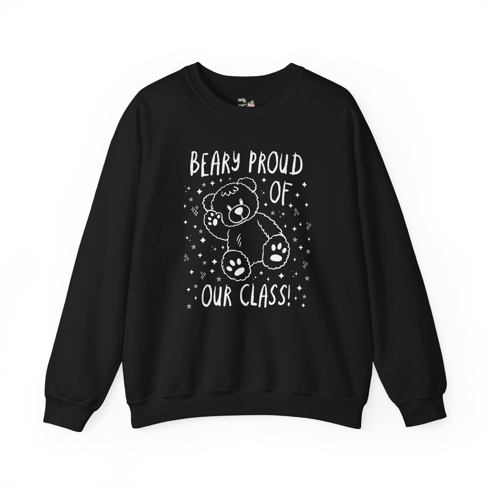 Beary Proud of Our Class: Cute Elementary School Teacher Sweatshirt for Animal Lover, Testing Day Shirt, Vintage Aesthetic Teacher Shirt - Opal and June