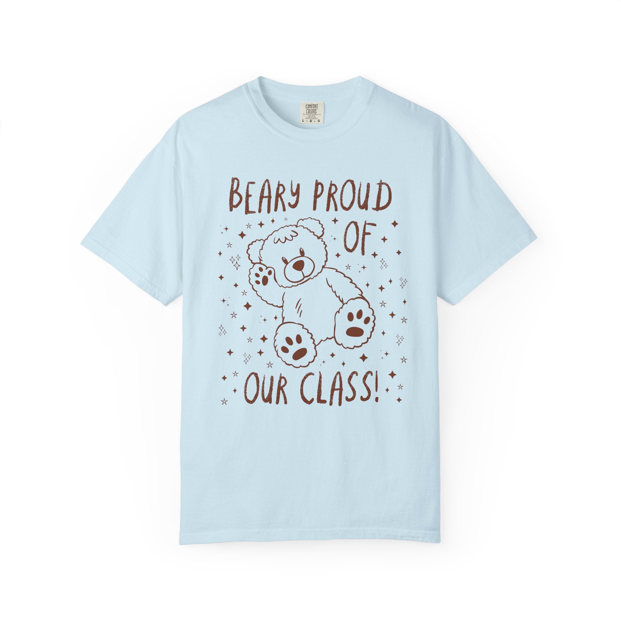 Beary Proud of Our Class: Cute Elementary School Teacher Tee for Animal Lover, Testing Day Shirt with Stars, Vintage Aesthetic Teacher Tee - Opal and June