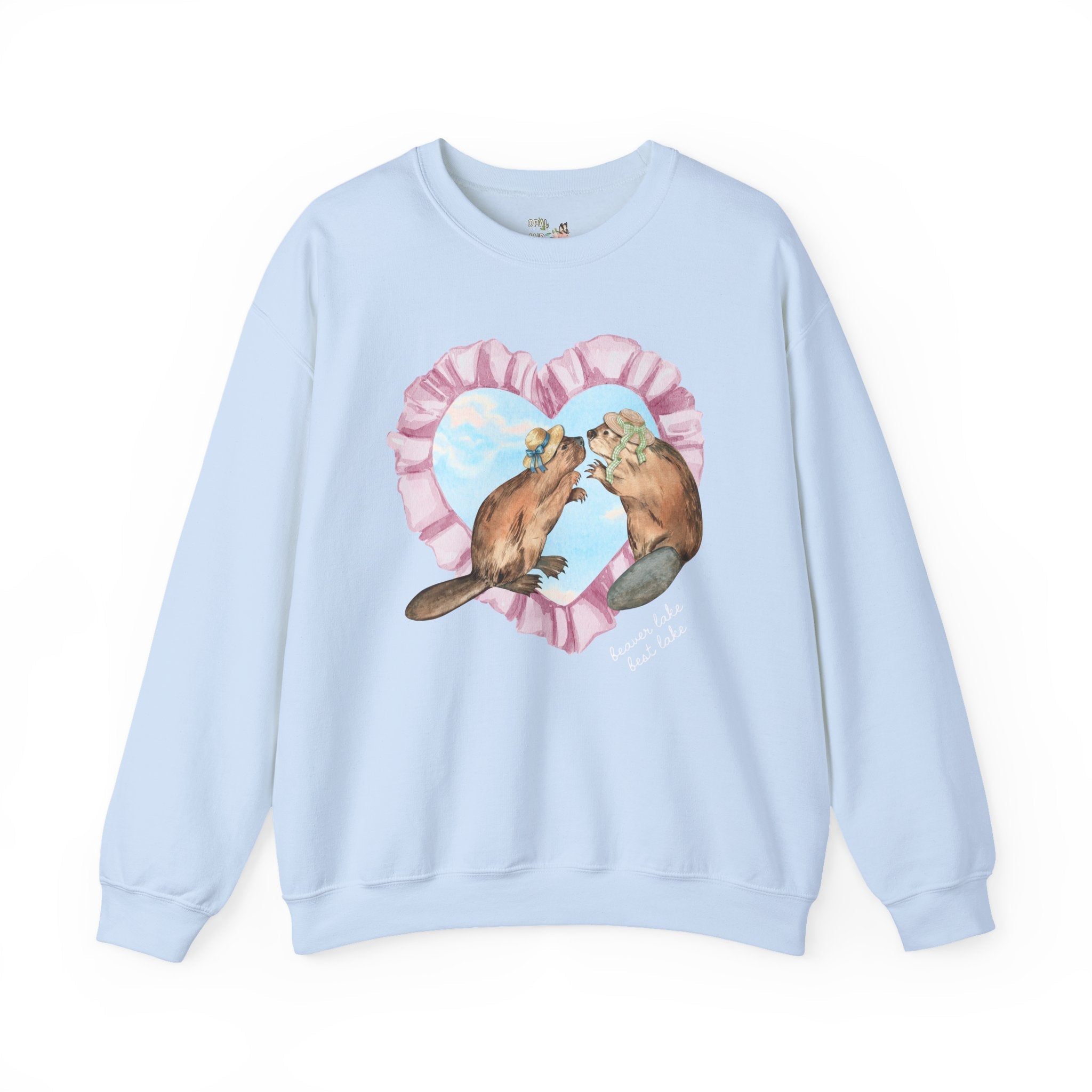 Beaver Lake Best Lake Sweatshirt with Heart: Funny Northwest Arkansas Eureka Springs or Rogers Arkansas Lover Crewneck for Animal Lover - Opal and June